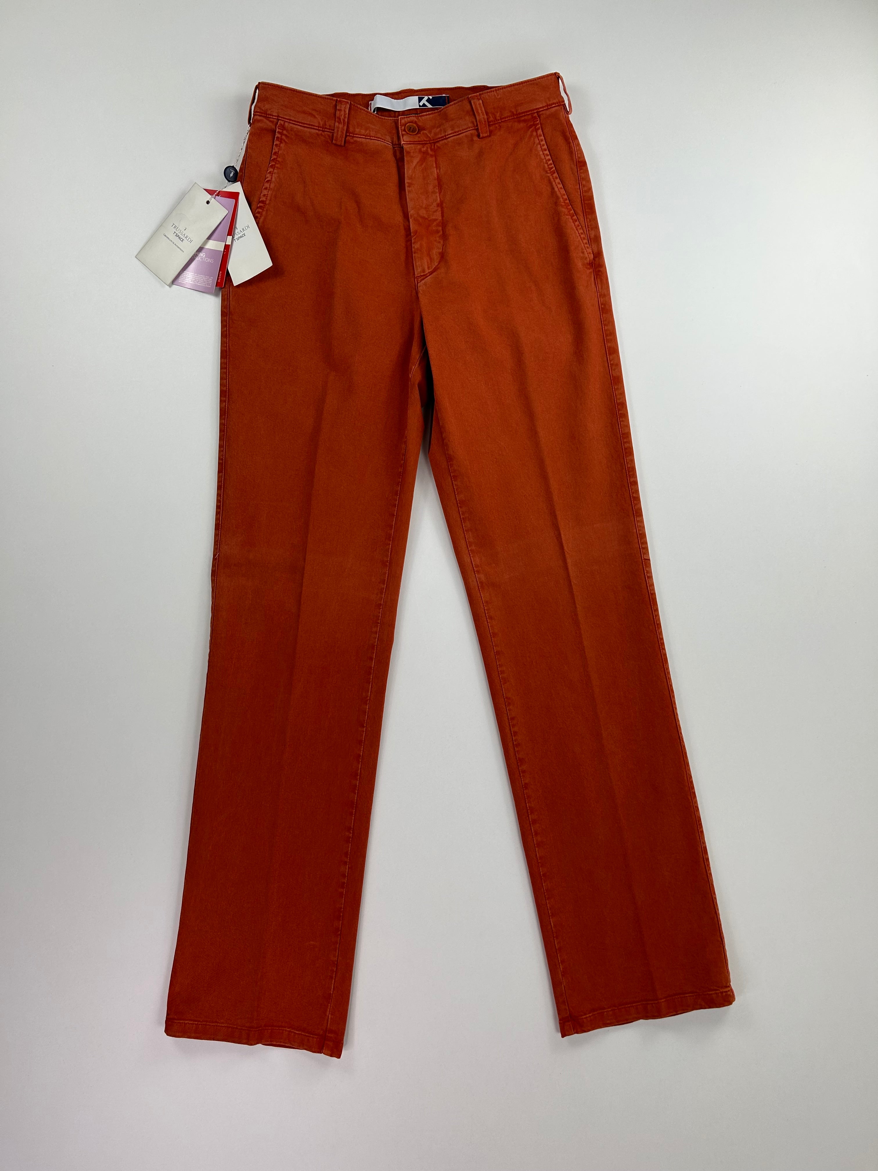 Pantalone Trussardi arancione senza pinces, taglia IT 48 — IlBotteghino