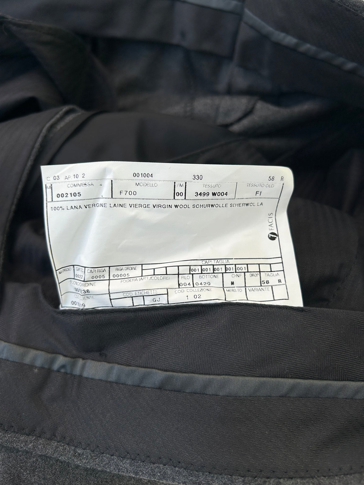 Facis pantalone grigio — vista laterale — IlBotteghino