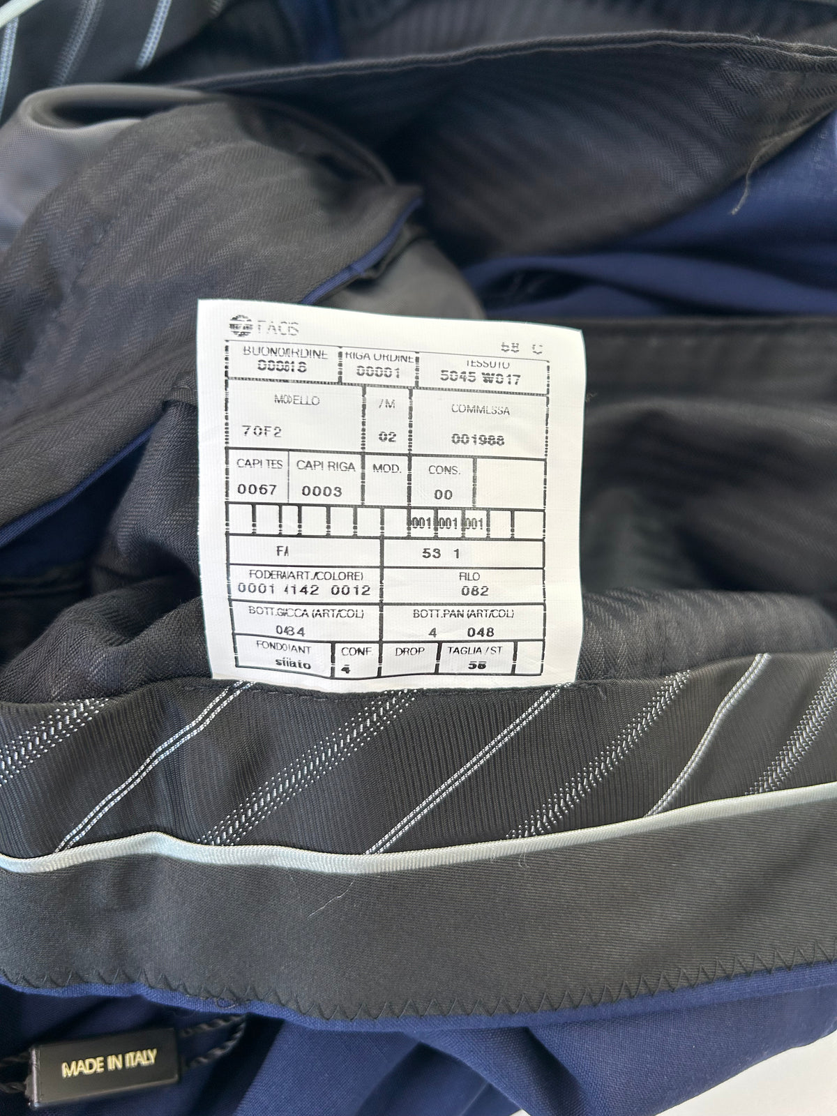 Facis pantalone blu navy — dettaglio tasca — IlBotteghino