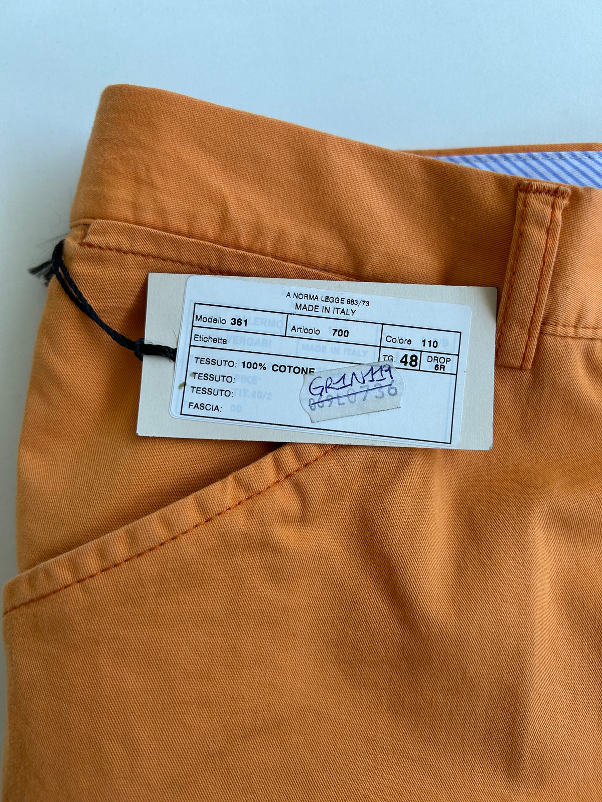 Vergari pantalone — archivio sartoriale — IlBotteghino