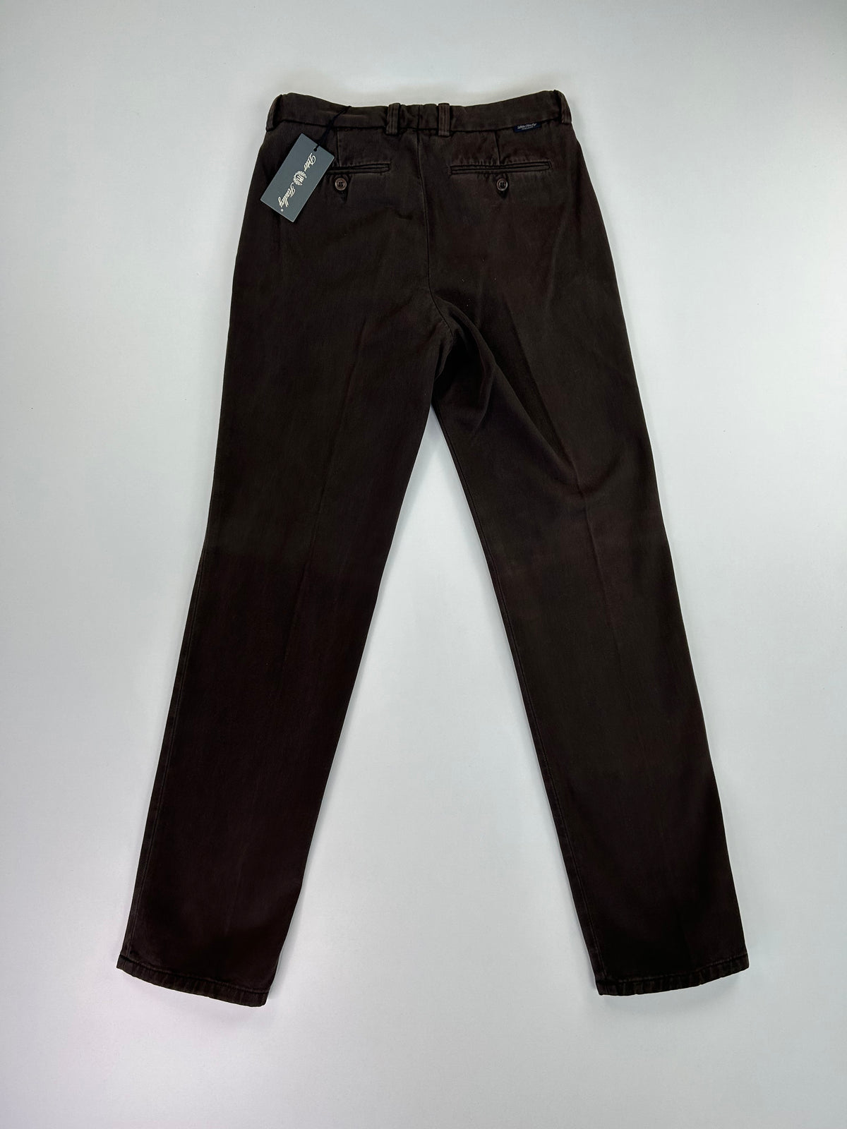 Peter Hadley pantalone marrone — dettaglio tessuto — IlBotteghino