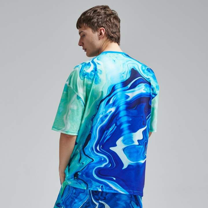 Dolly Noire t-shirt Blaster blu — stampa all-over — IlBotteghino