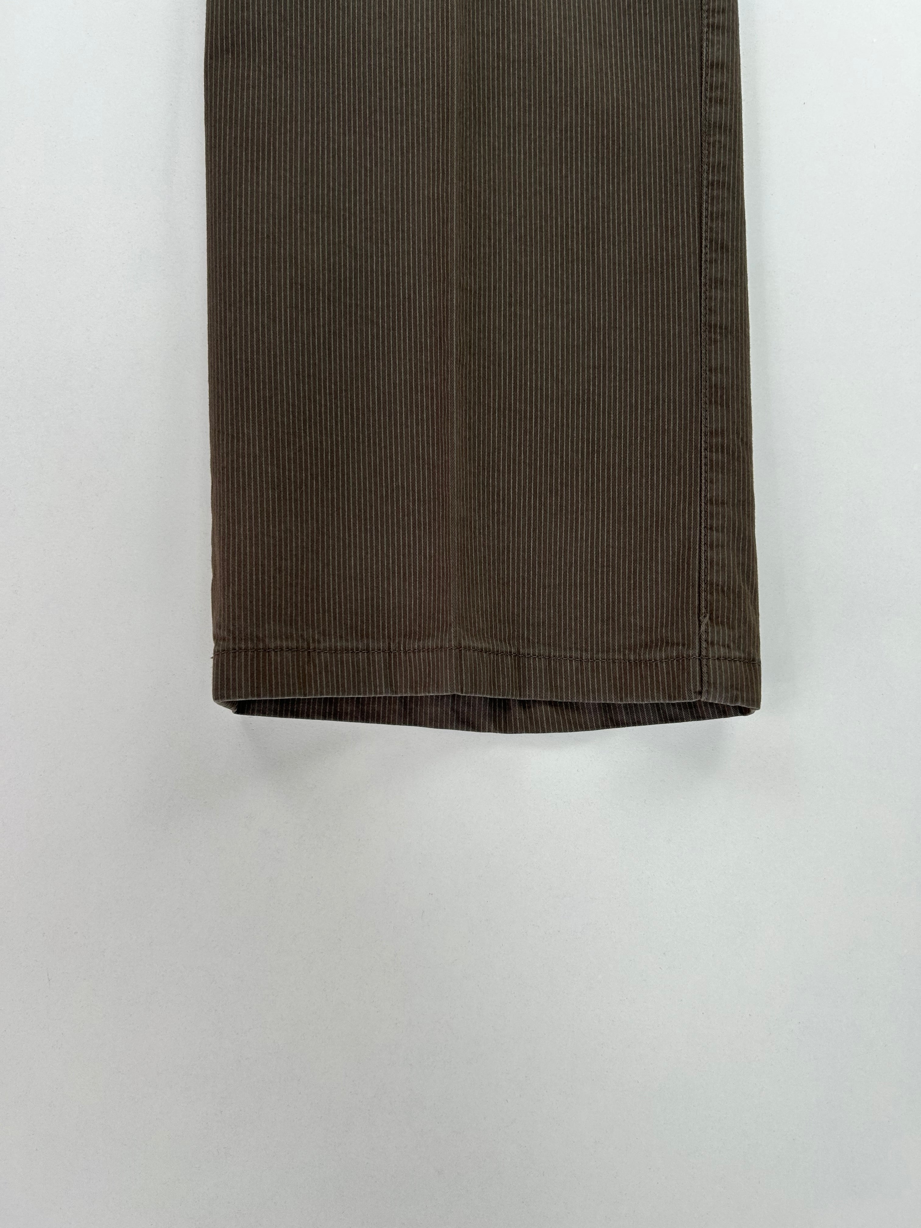 Bugatti pantalone marrone gessato — vista laterale — IlBotteghino