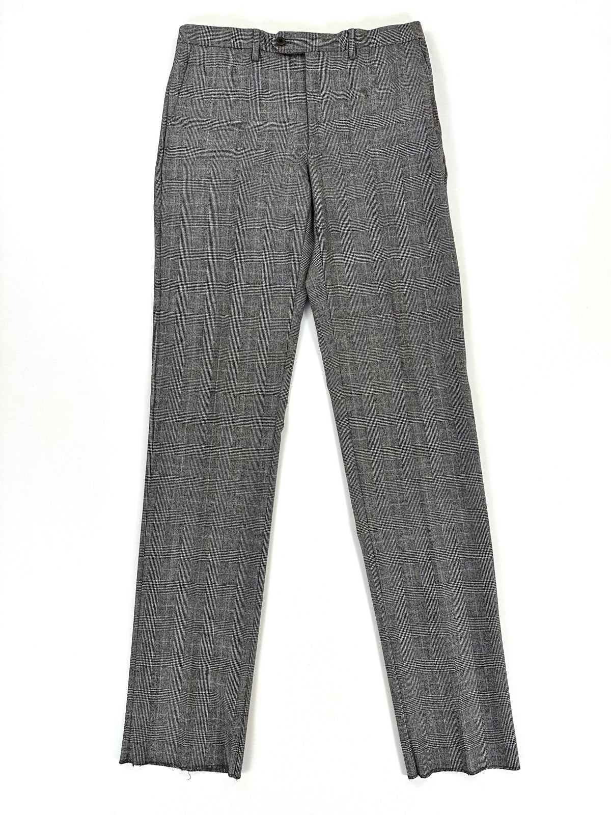Pantalone del completo Aquascutum visto di fronte, intero, con piega stirata