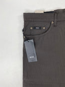 Pantalone Hugo Boss Maine nero gessato, dettaglio costruzione 5 tasche