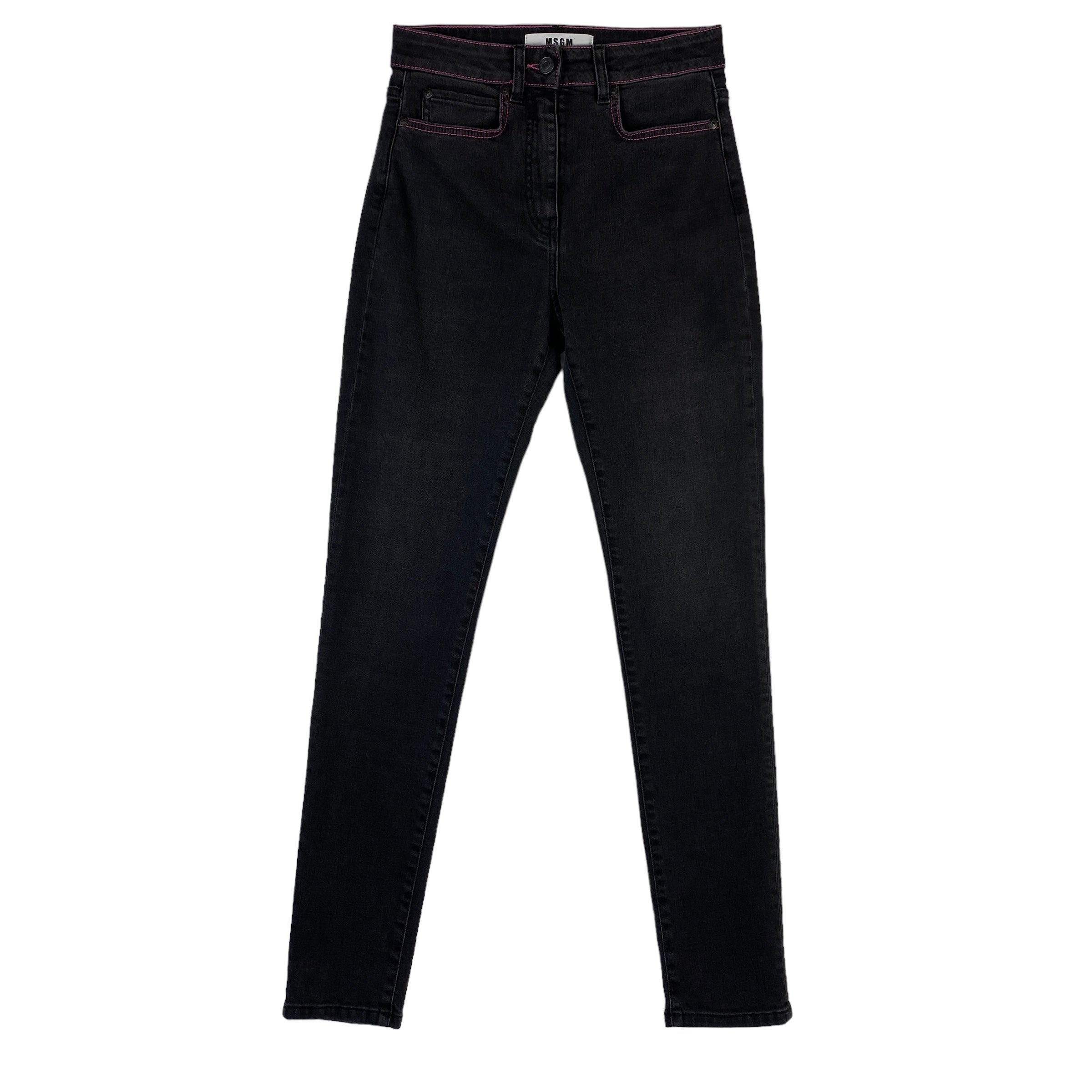 Jeans MSGM slim crop grigio, taglie US 24-30 — IlBotteghino