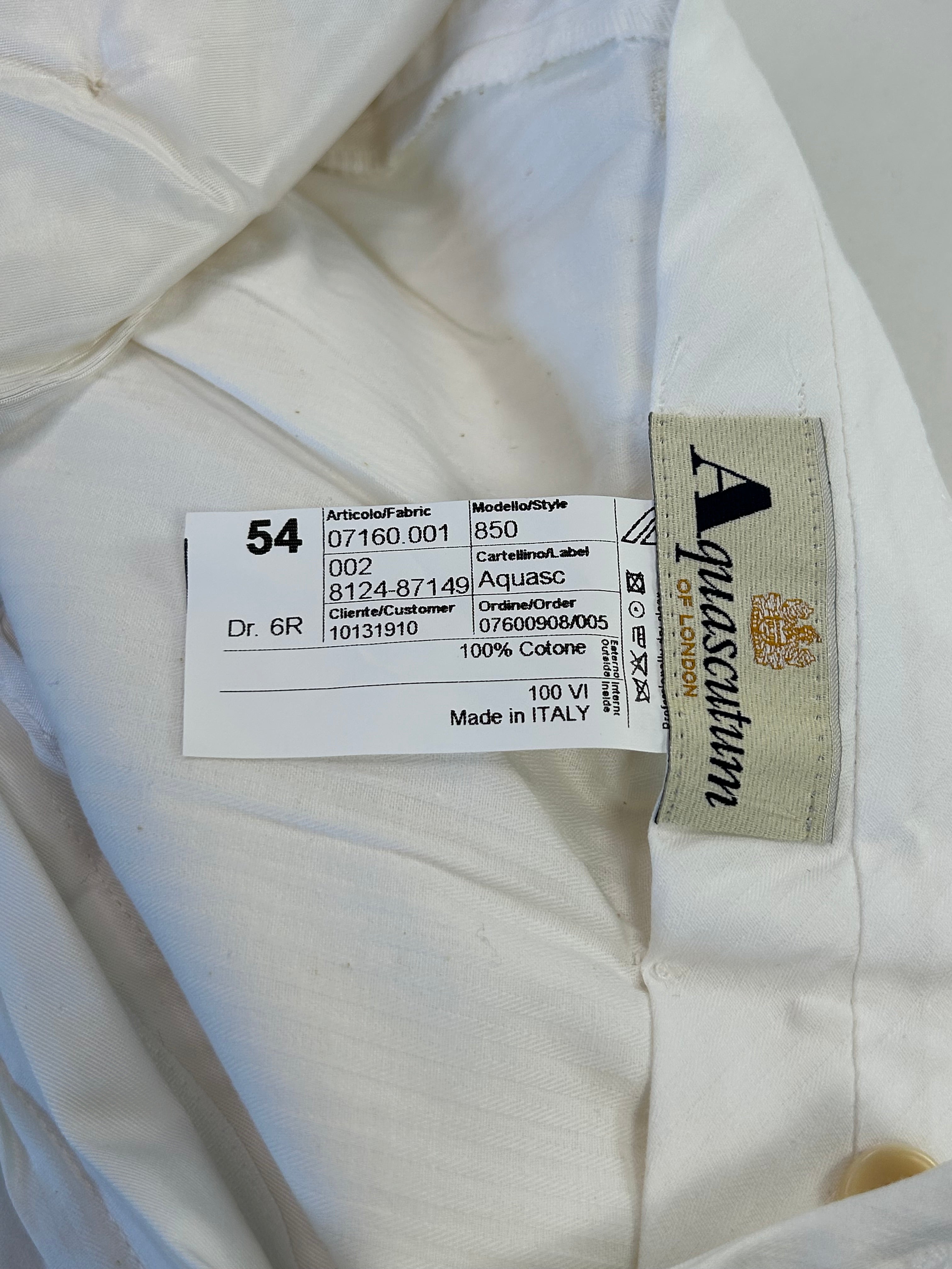 Aquascutum pantalone bianco — vista laterale — IlBotteghino