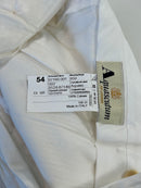Pantalone Sartoriale Aquascutum of London Bianco 100% Cotone Made in Italy Taglia 54