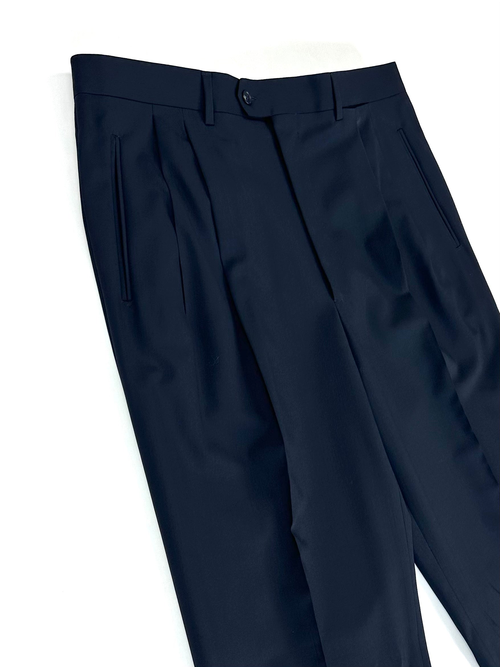 Pantalone Calabró by Forall nero - dettaglio pinces sul davanti