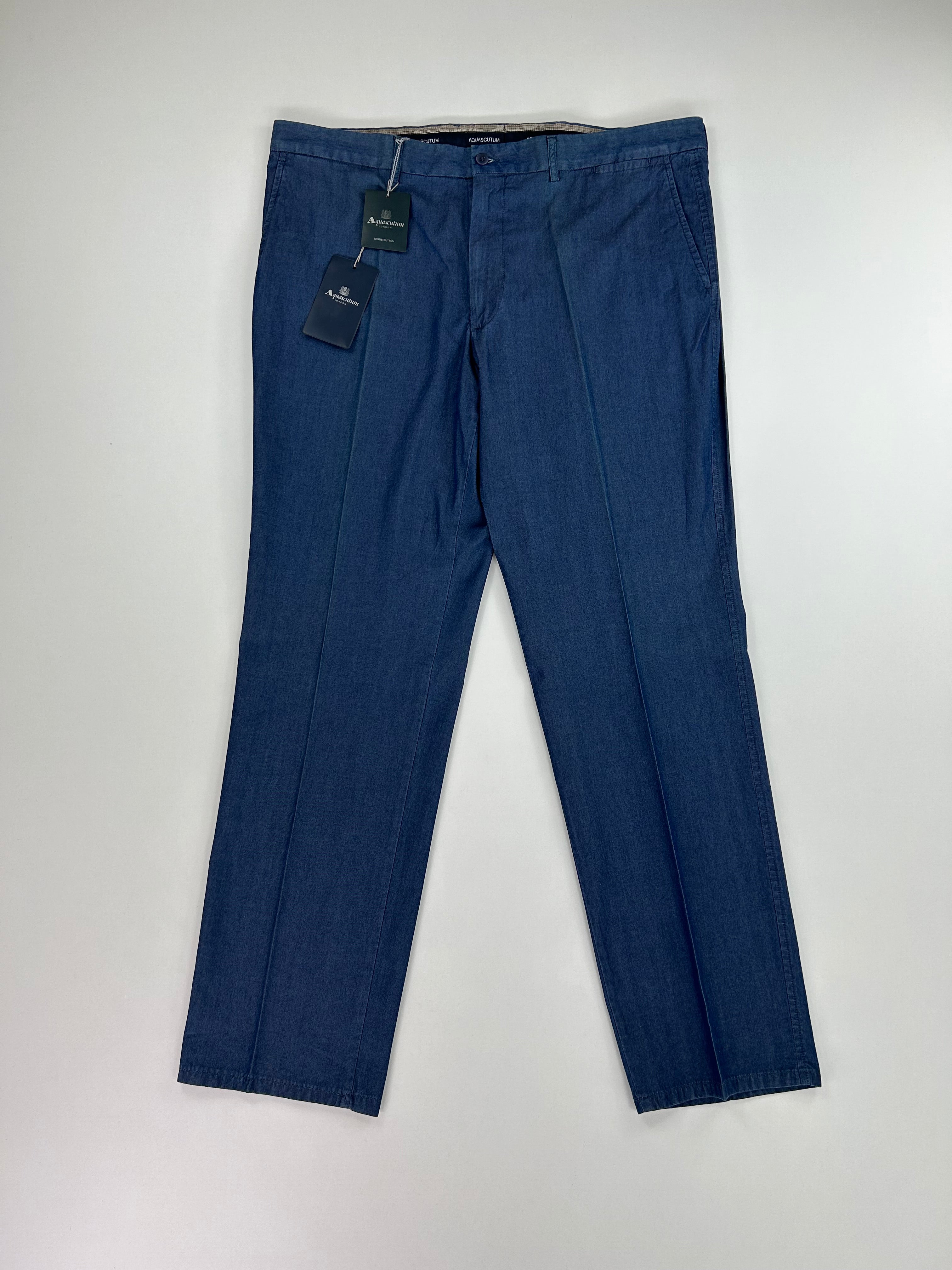 Pantalone Aquascutum sport trouser cobalto, taglia IT 60 — IlBotteghino