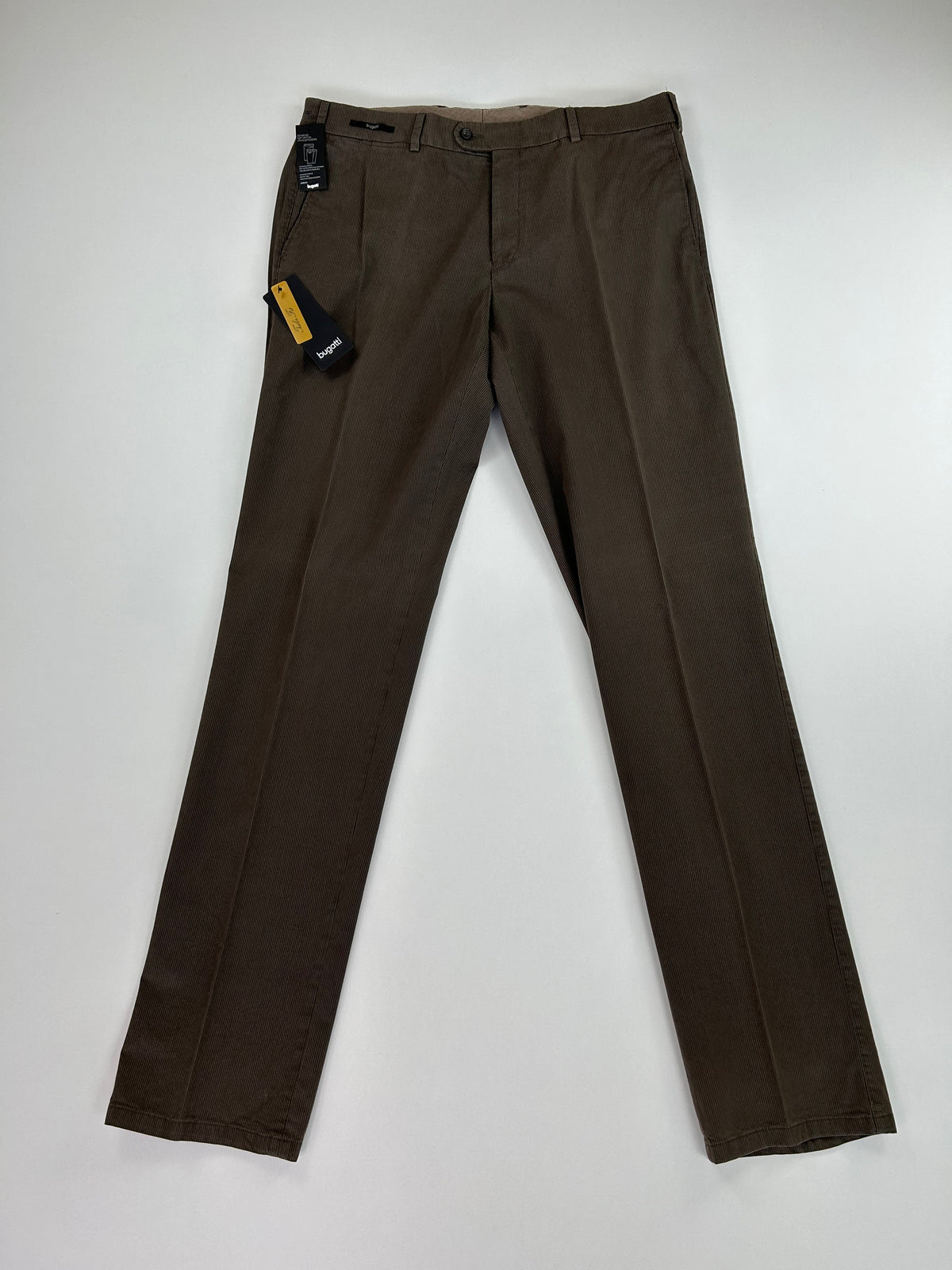 Pantalone Bugatti marrone gessato, taglia IT 54 — IlBotteghino