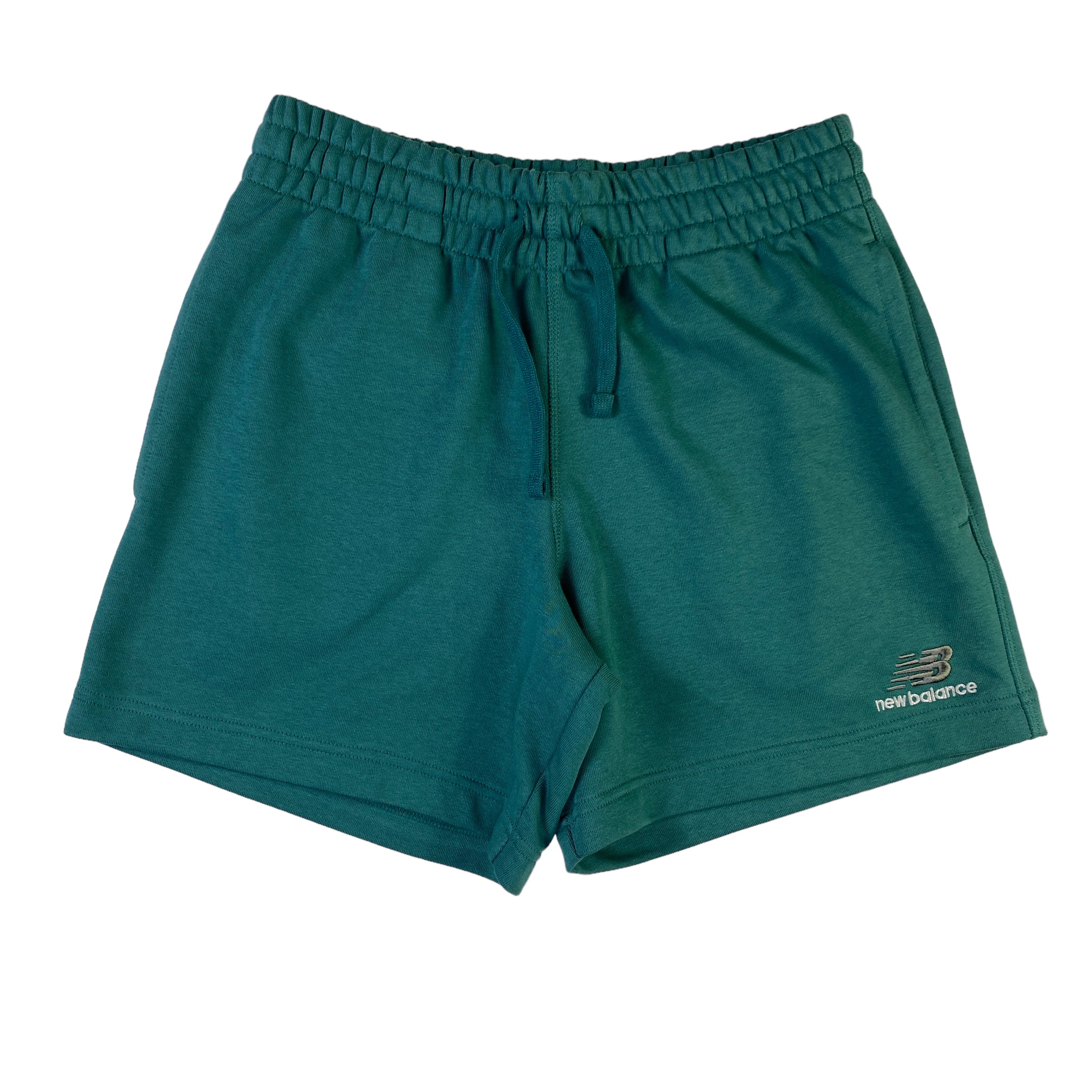 Pantaloncini New Balance verde con logo bianco, taglia XS — IlBotteghino