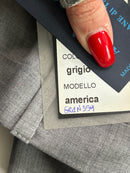 Angelico Super 100’s Pantalone Sartoriale Uomo Grigio 100% Lana Vergine Taglia 50 Made in Italy Nuovo