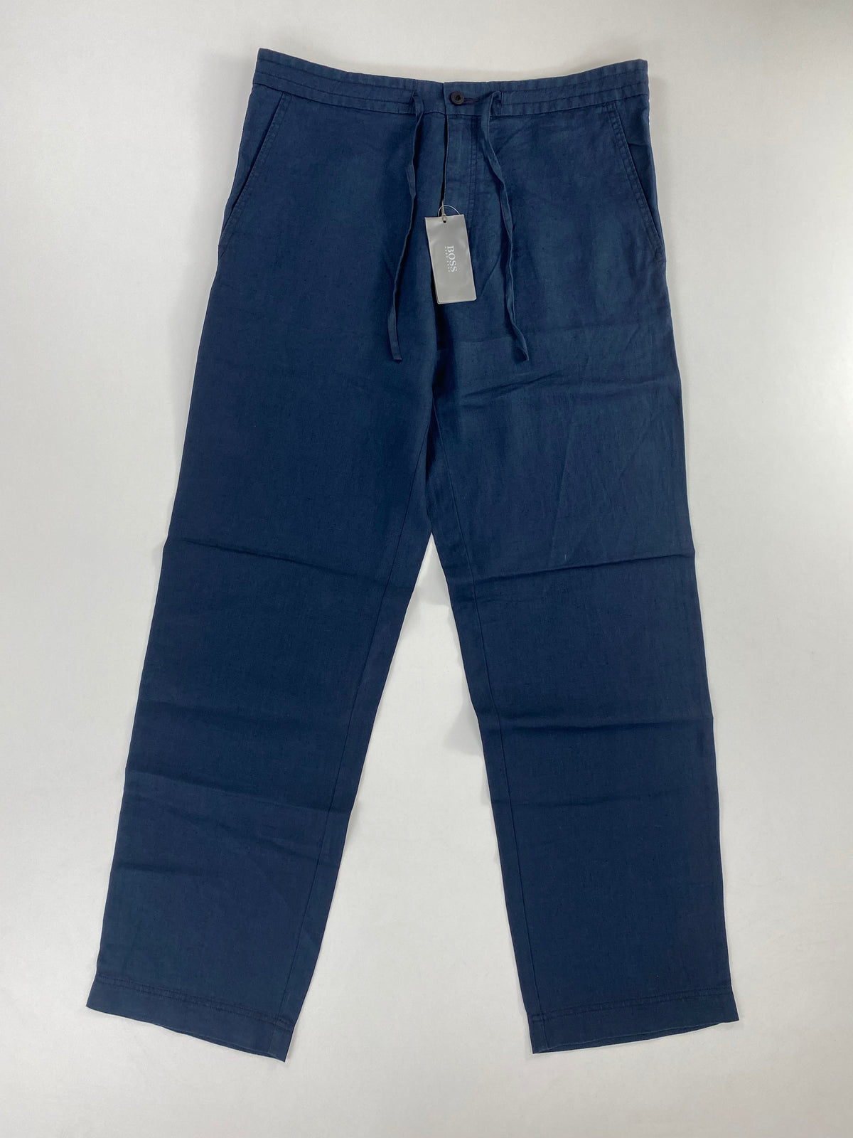 Pantalone Hugo Boss Cabana-N lino blu, taglia IT 52 — IlBotteghino