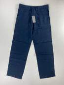 Pantalone Hugo Boss Cabana-N in lino blu da uomo, taglia IT 52