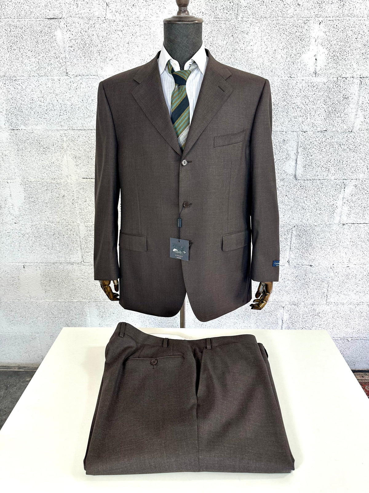 Completo Canali marrone testa di moro, giacca e pantalone, taglia IT 56 — IlBotteghino