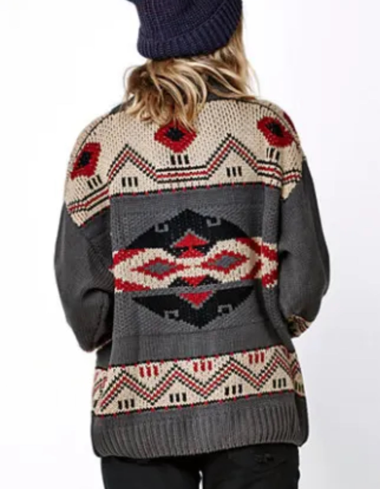 Obey cardigan Adri — dettaglio motivo Fair Isle — IlBotteghino