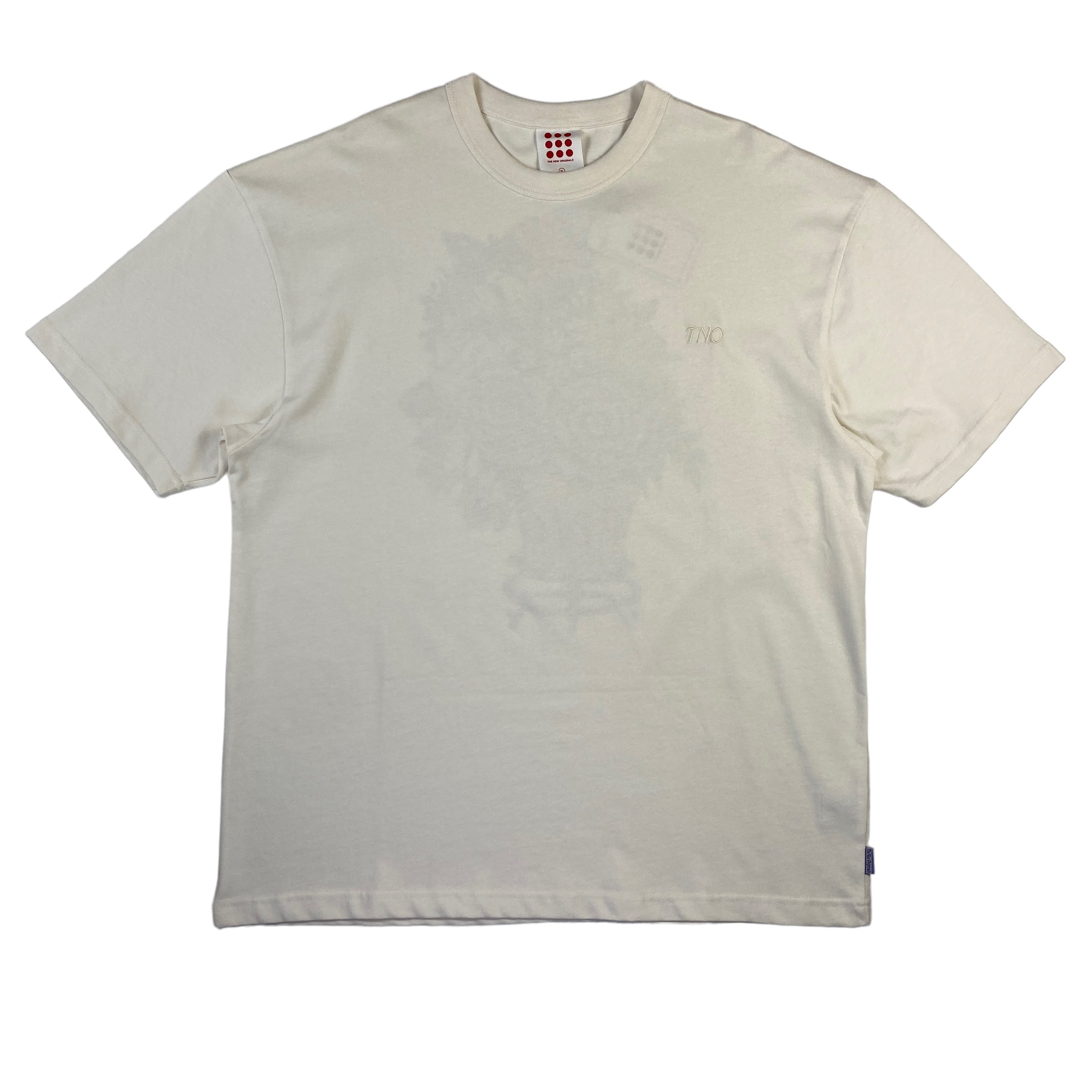 T-shirt The New Originals bianca fiori, taglie XL e XXL — IlBotteghino
