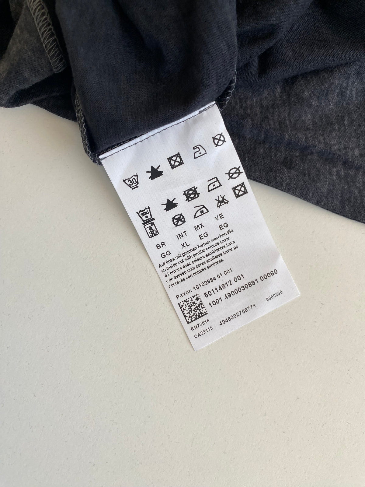 Polo Hugo Boss Orange Paxon manica lunga grigio antracite - Tg. XL