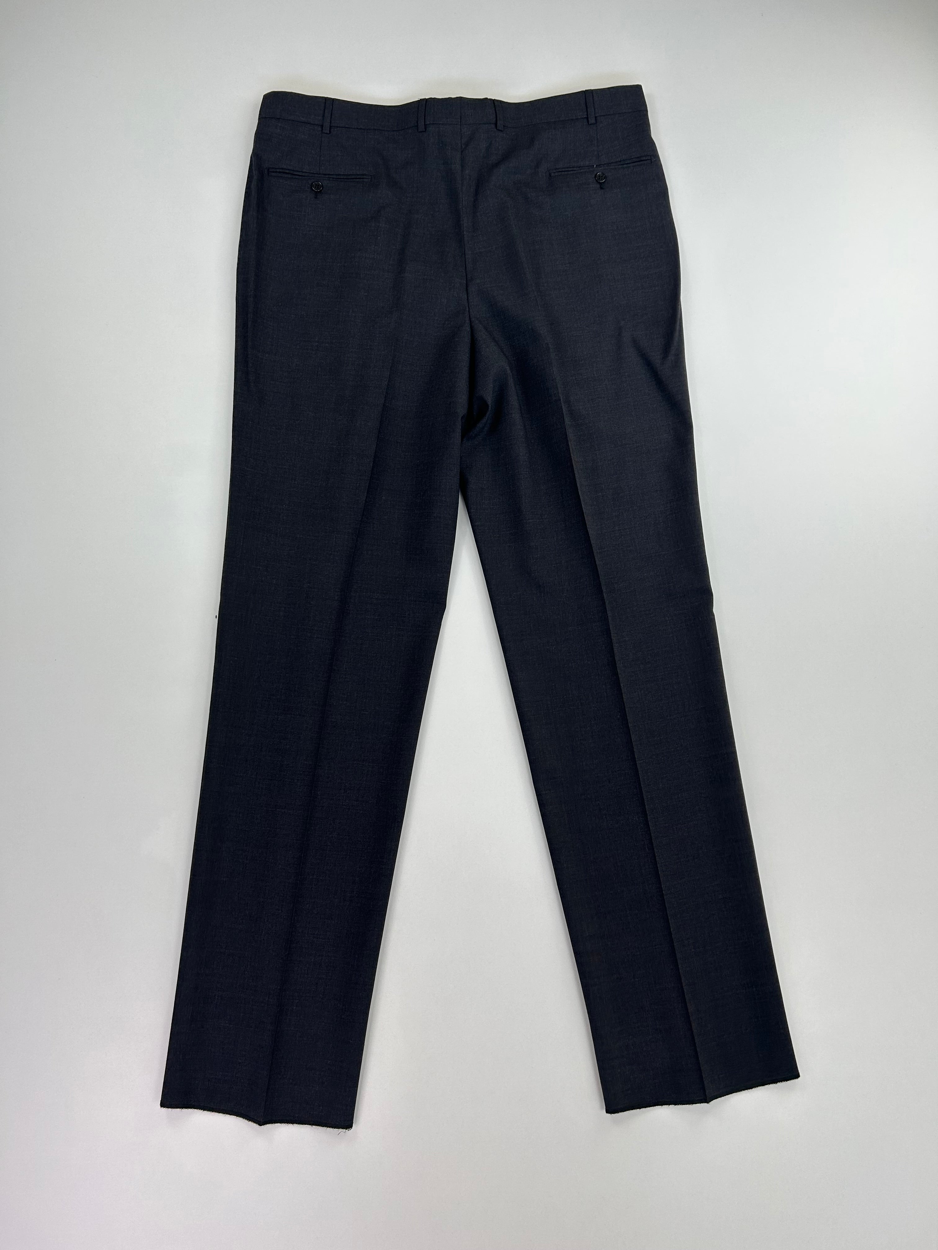 Berry pantalone grigio scuro — lana merinos — IlBotteghino