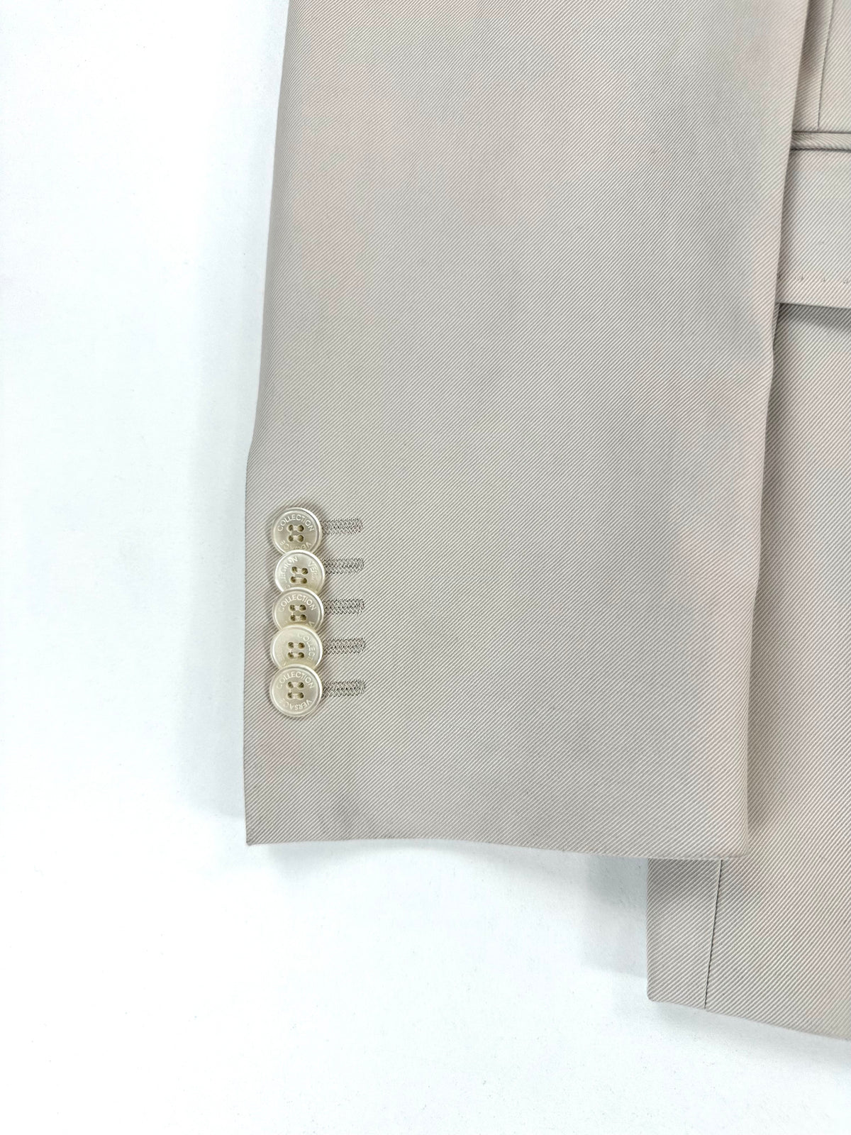 Giacca Versace Collection panna monopetto 2 bottoni - dettaglio revers