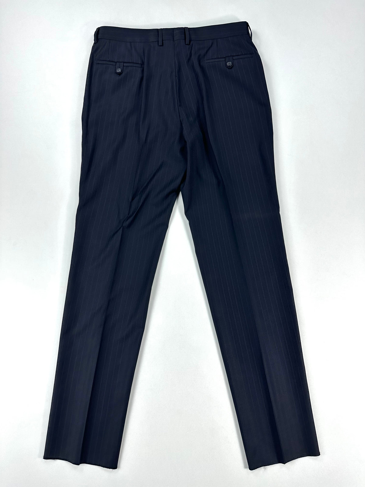 Pantalone Versace Collection blu notte gessato - vista posteriore completa