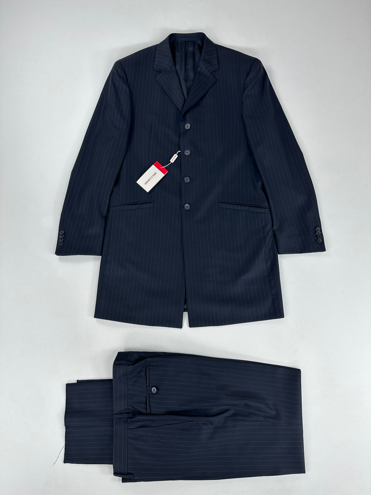 Completo Versace Classic gessato blu navy, multi-taglia Drop 8 — IlBotteghino