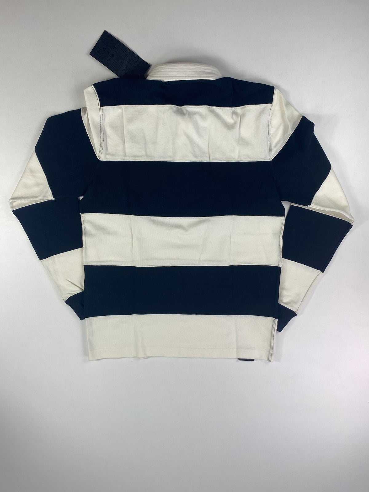 Polo rugby Richmond Black Flag righe bianche e nere - Tg. L