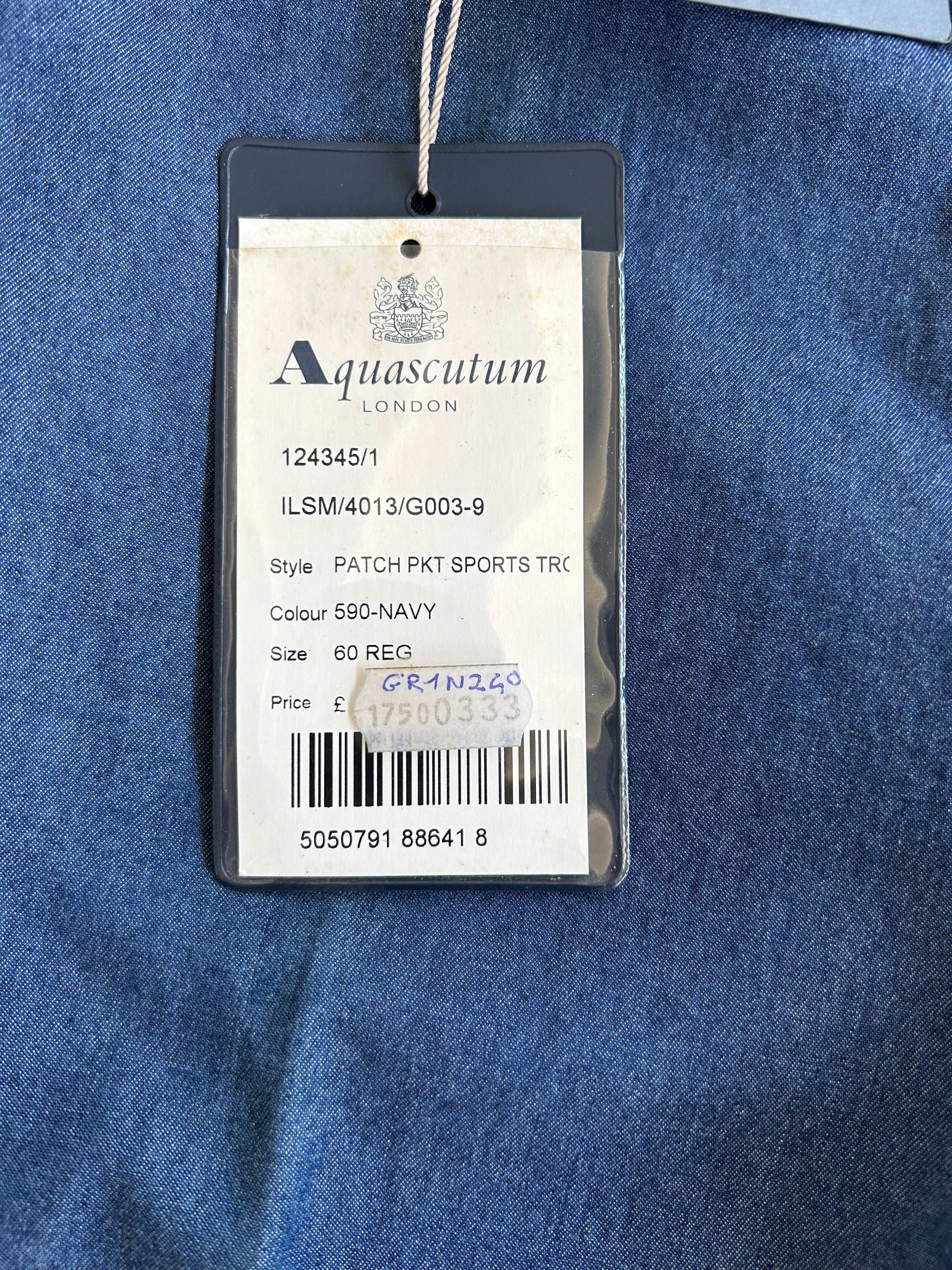 Aquascutum pantalone cobalto — archivio british heritage — IlBotteghino