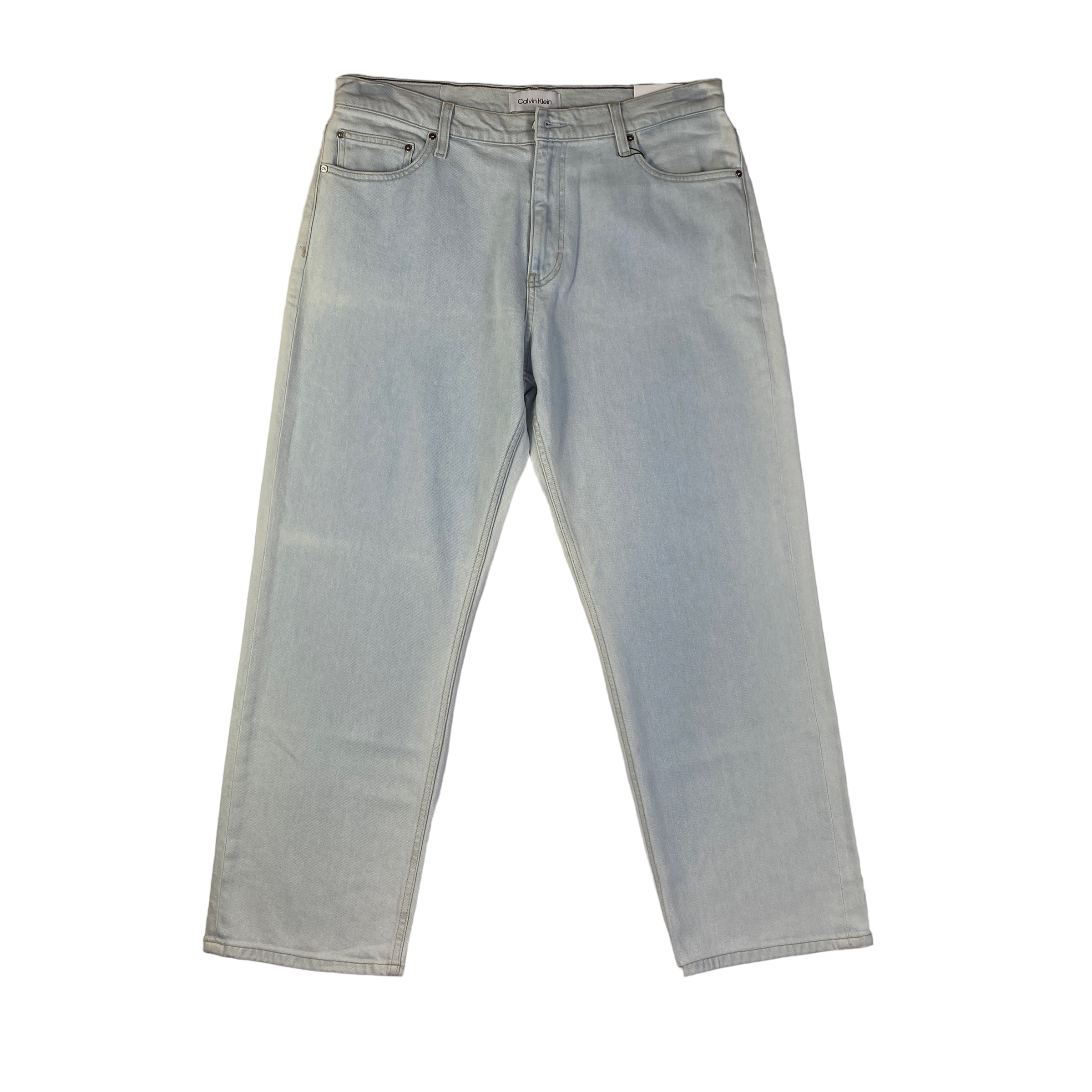 Jeans Calvin Klein light blue gamba larga, taglia US 34 — IlBotteghino
