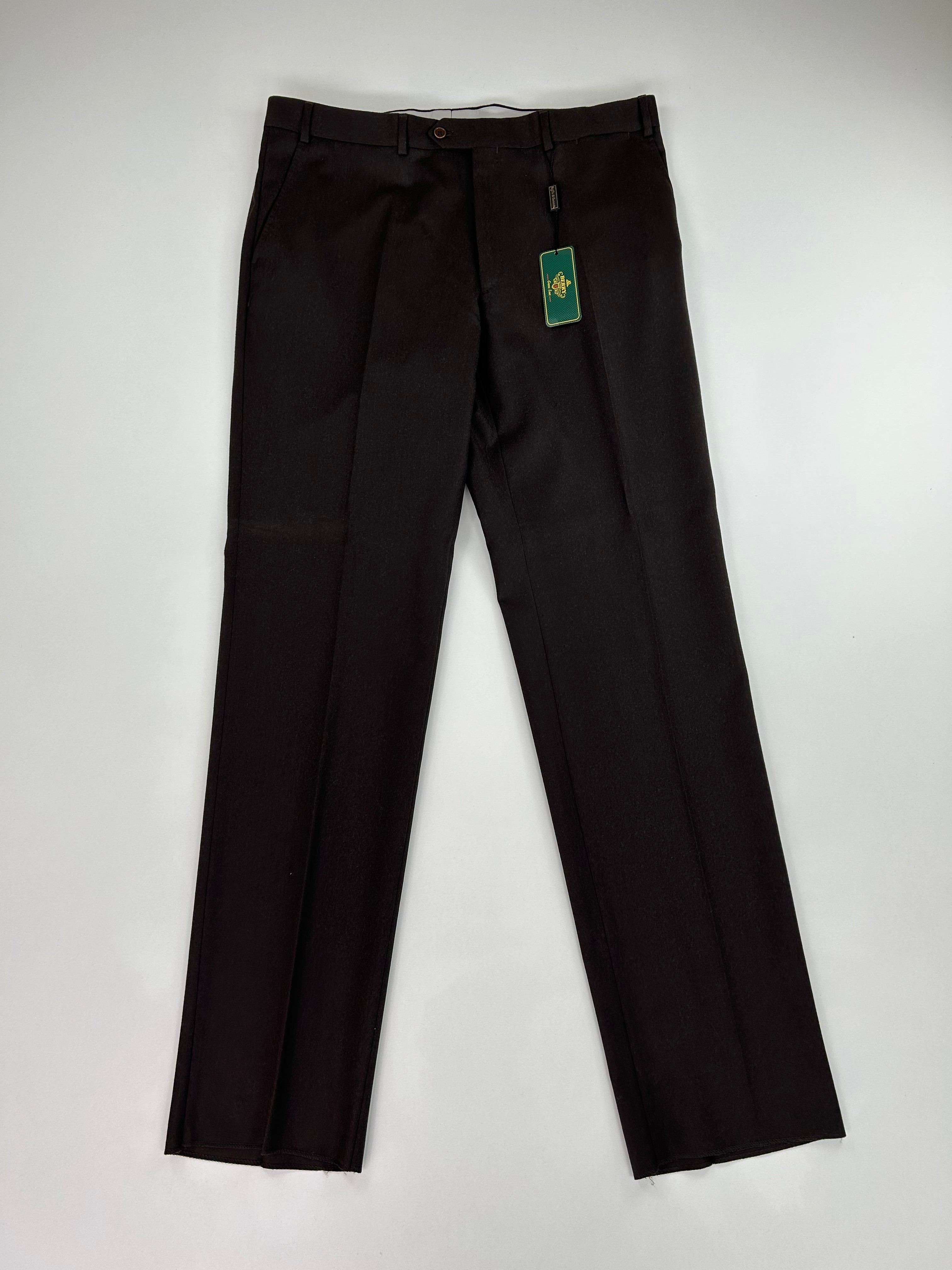 Pantalone sartoriale Berry marrone scuro lana, taglia IT 56 — IlBotteghino