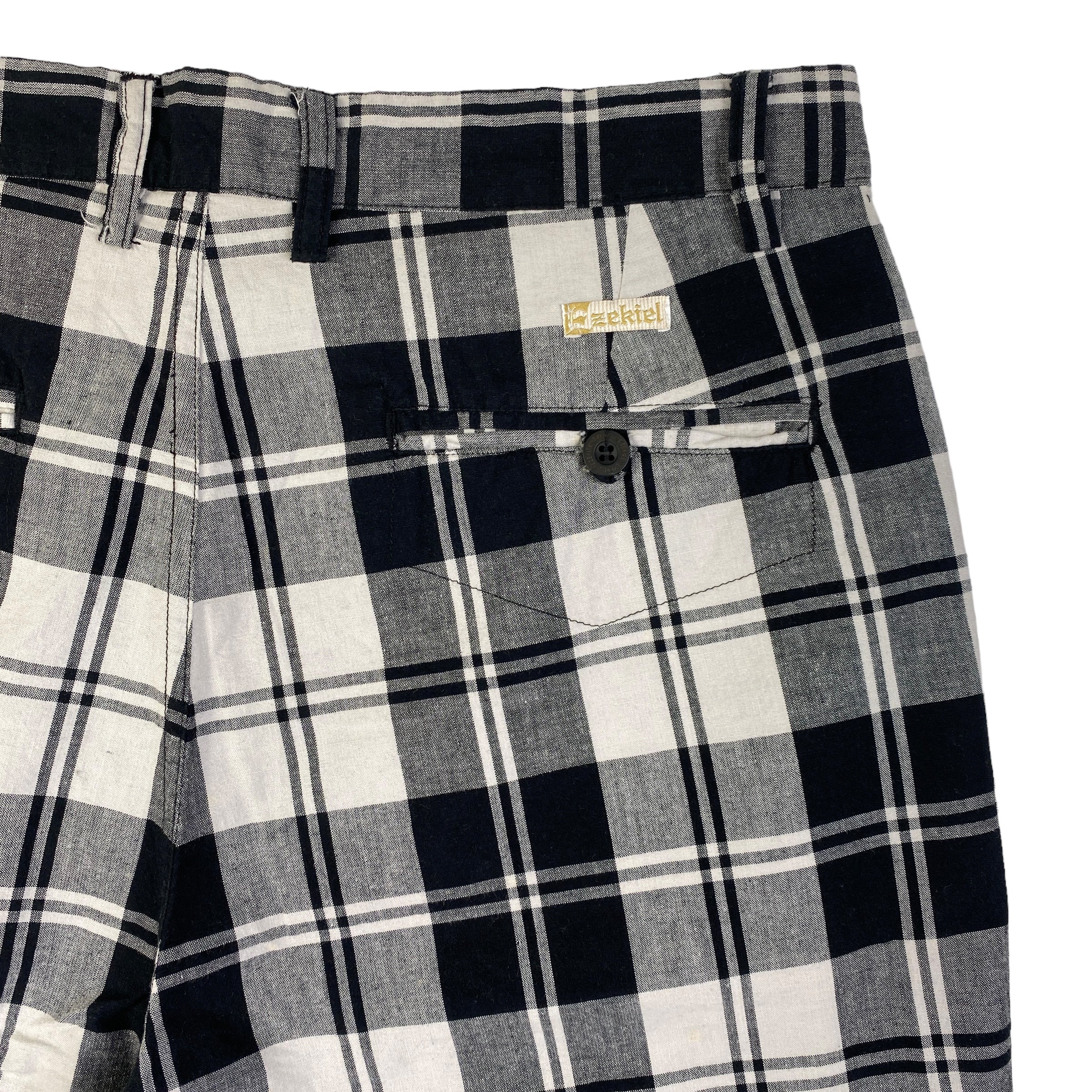 Ezekiel short quadri bianco/nero — pezzo unico d'archivio — IlBotteghino