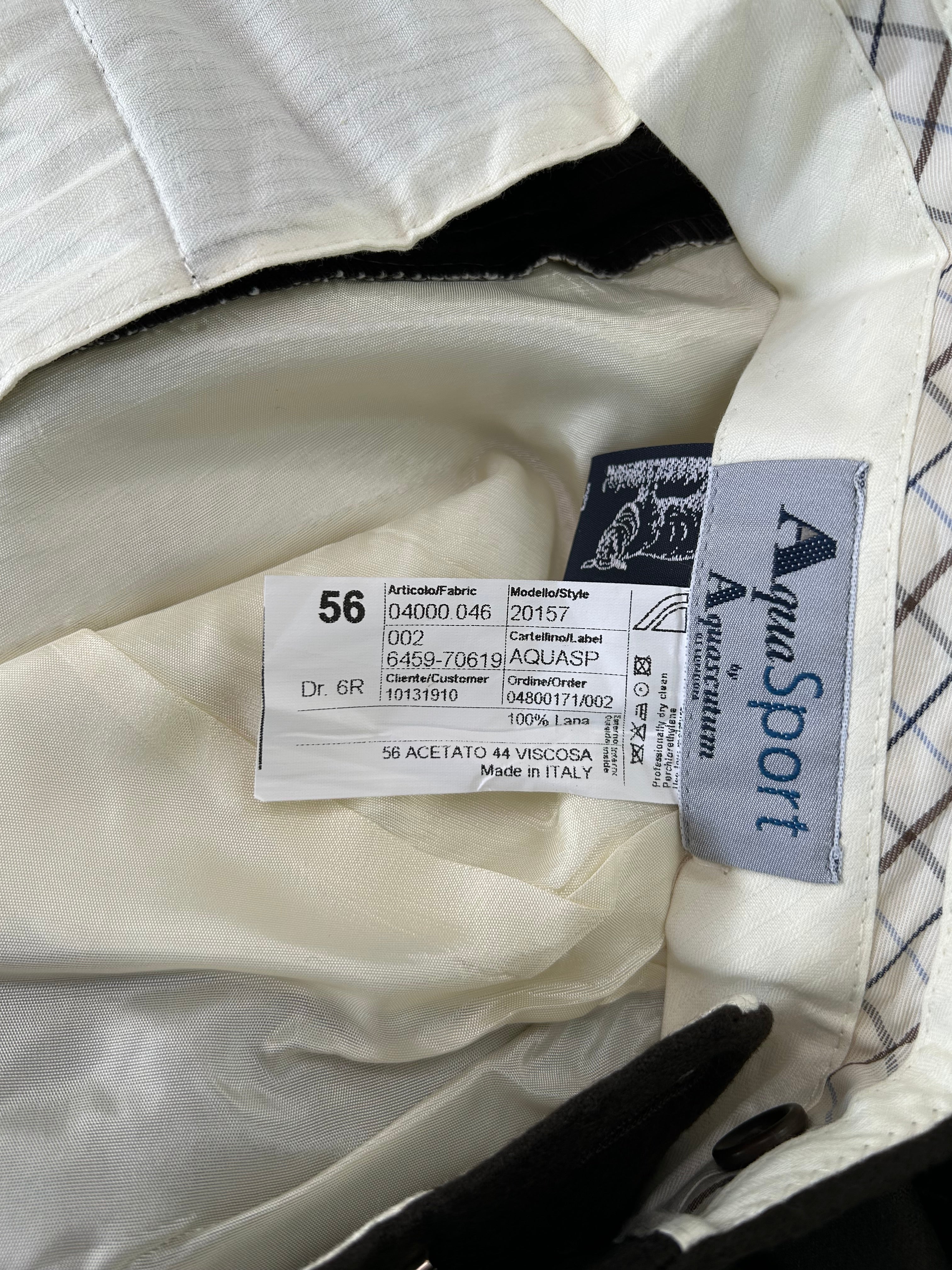Aquascutum pantalone marrone scuro — dettaglio tasca — IlBotteghino