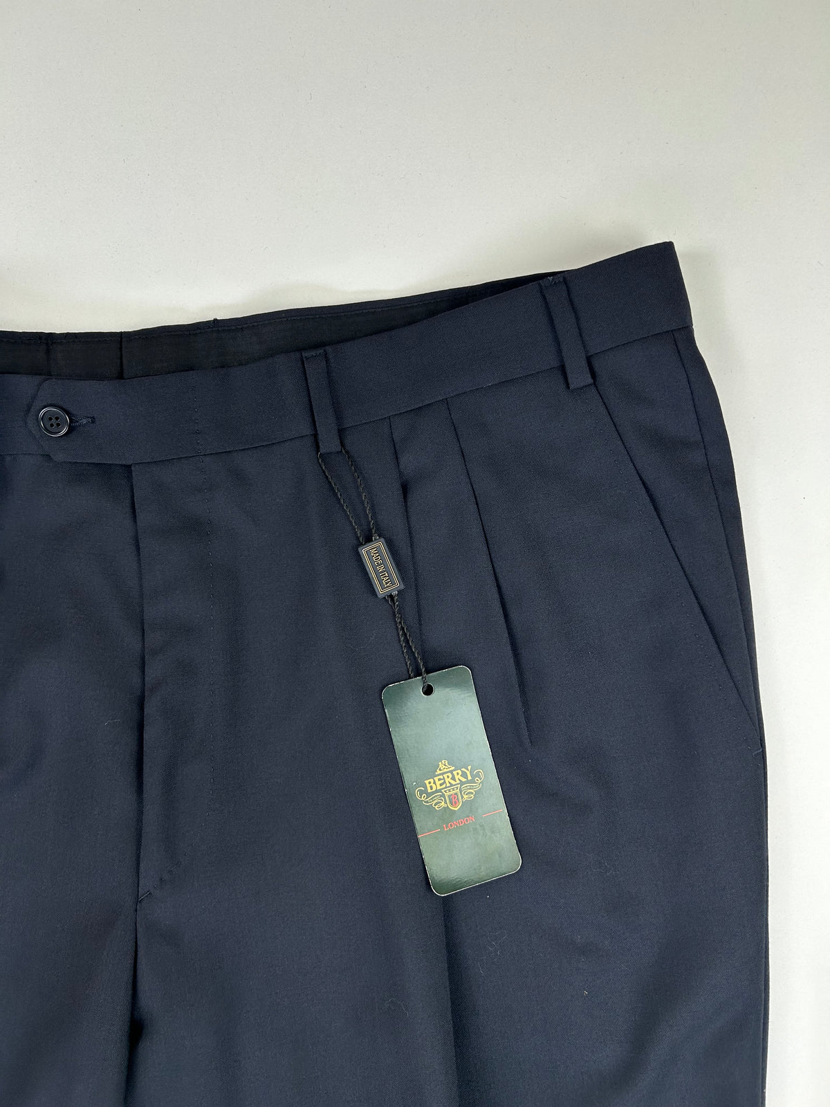 Berry pantalone blu notte — dettaglio tessuto — IlBotteghino