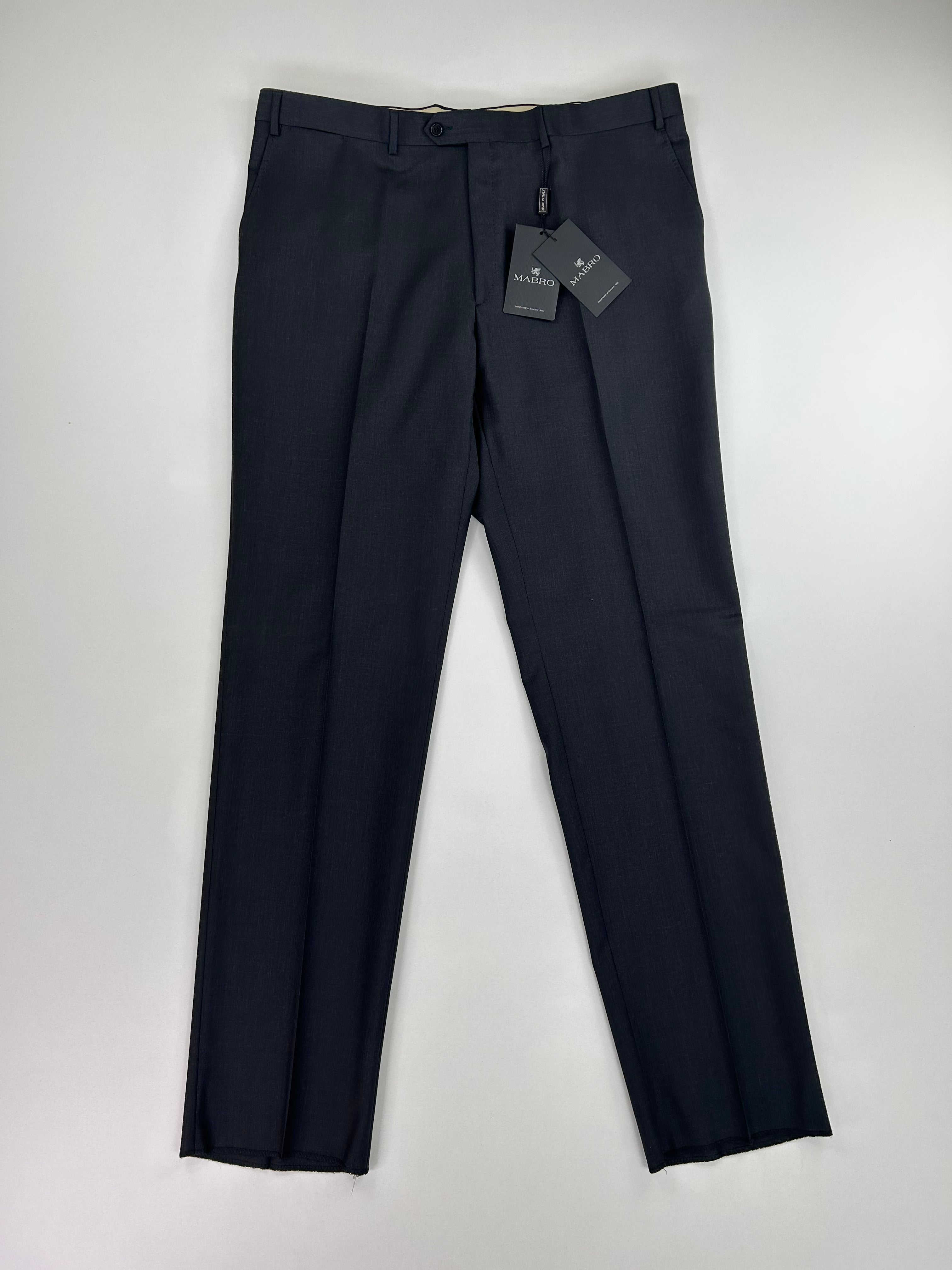 Pantalone sartoriale Mabro antracite lana Tasmania, taglia IT 60 — IlBotteghino