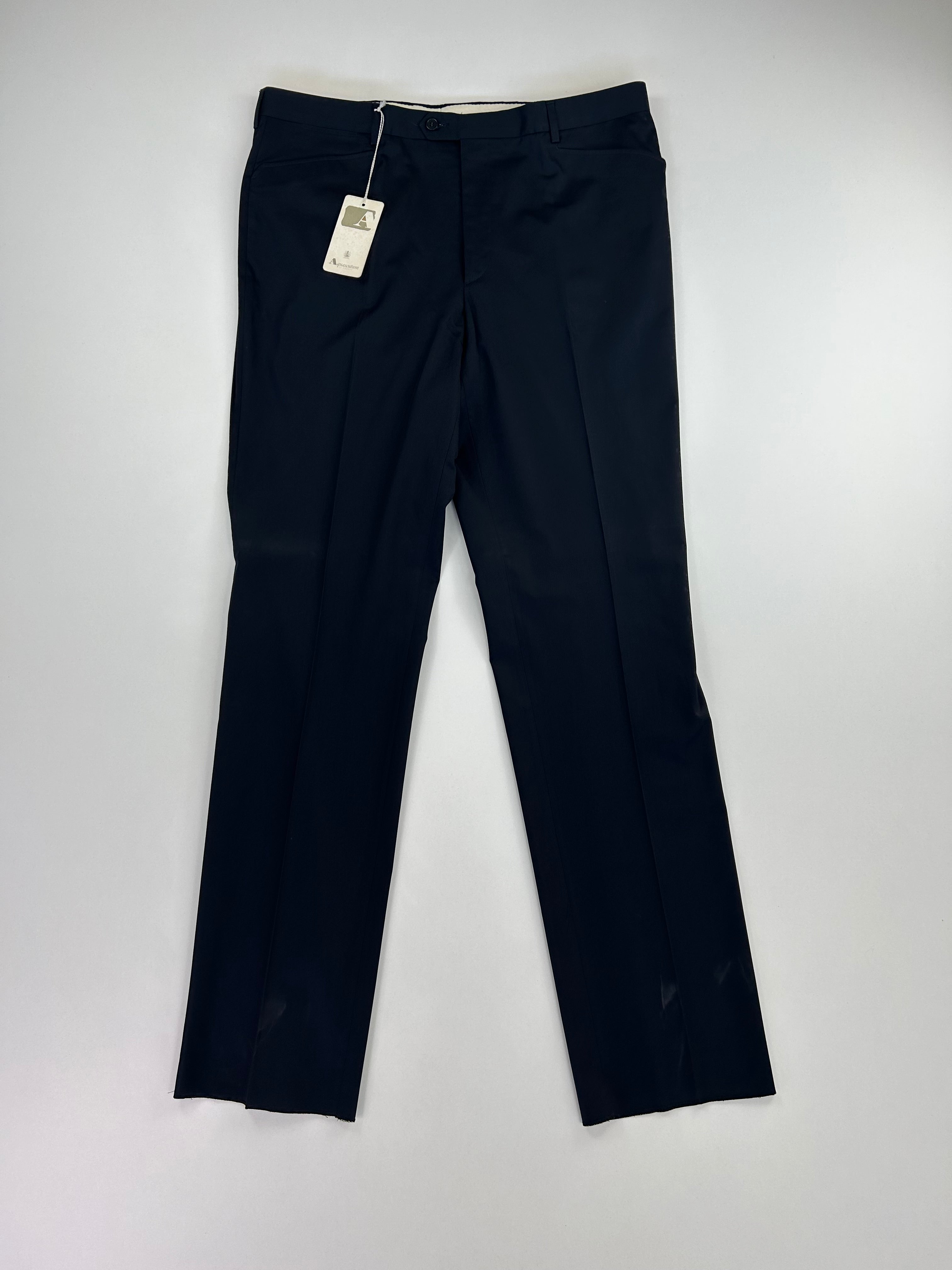 Pantalone sartoriale Aquascutum blu notte cotone, taglia IT 58 — IlBotteghino