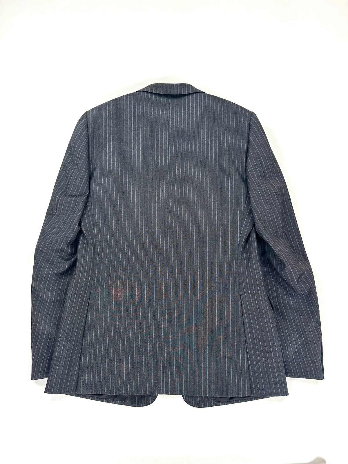 Retro della giacca Z Zegna gessata grigio scuro, intero