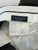 Pantalone Uomo Deimos Nero 100% Lana Vergine Taglia 50 IT Elegante Sartoriale