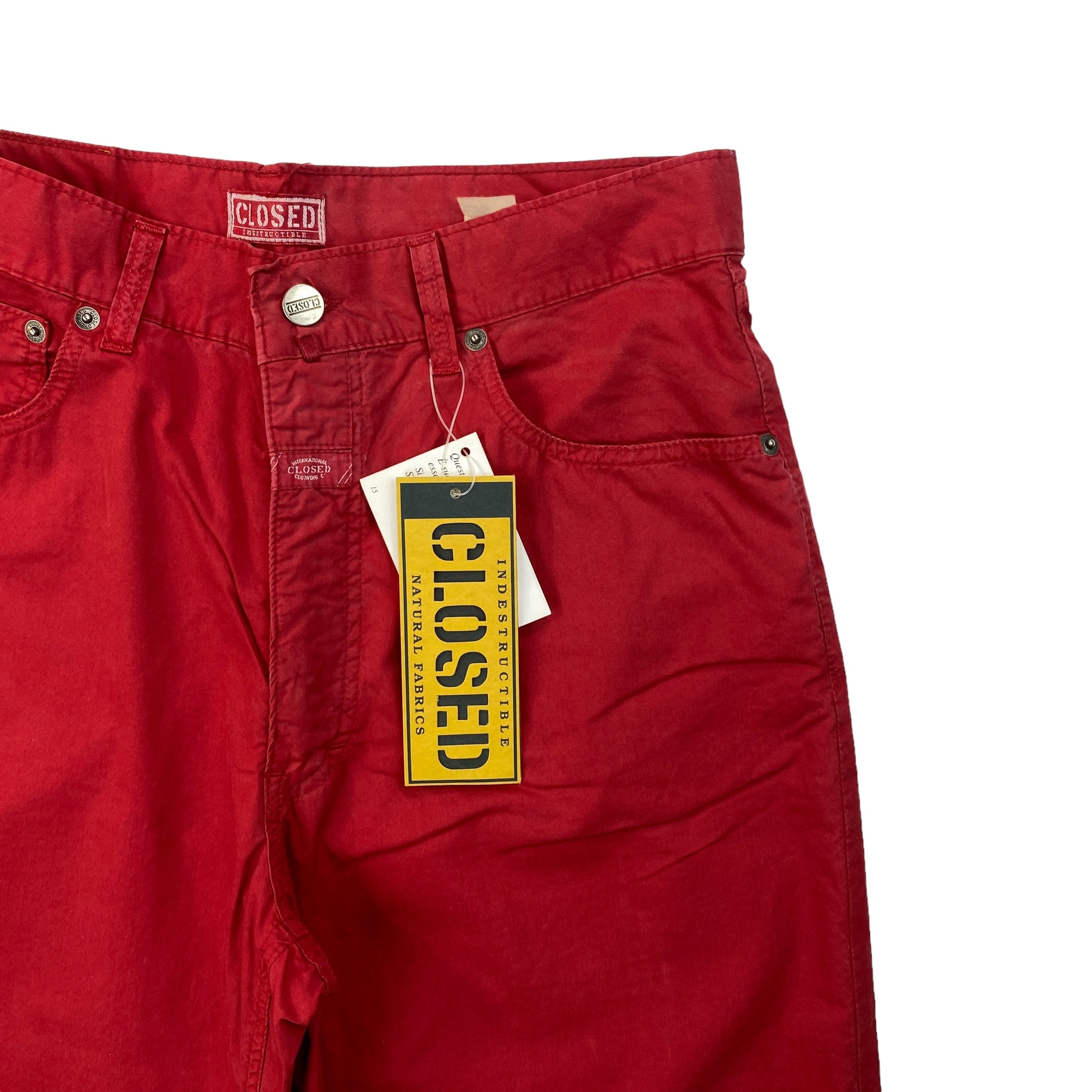 Closed pantalone denim rosso — gamba dritta d'archivio — IlBotteghino