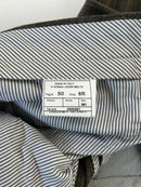Tiziano Pantalone Sartoriale Uomo Gessato Marrone 100% Cotone Taglia 50 Made in Italy Vintage