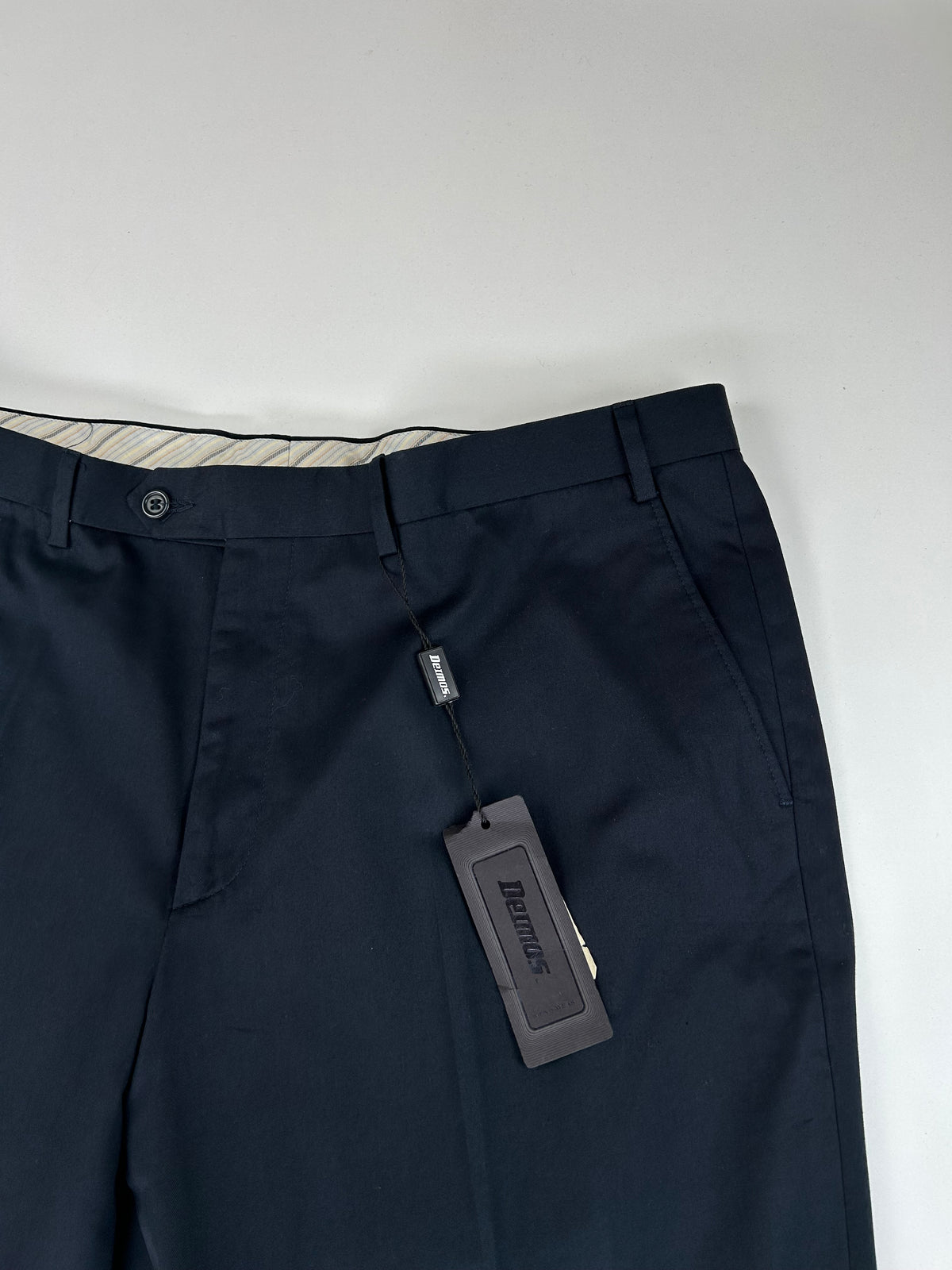 Deimos pantalone blu navy — dettaglio tessuto — IlBotteghino