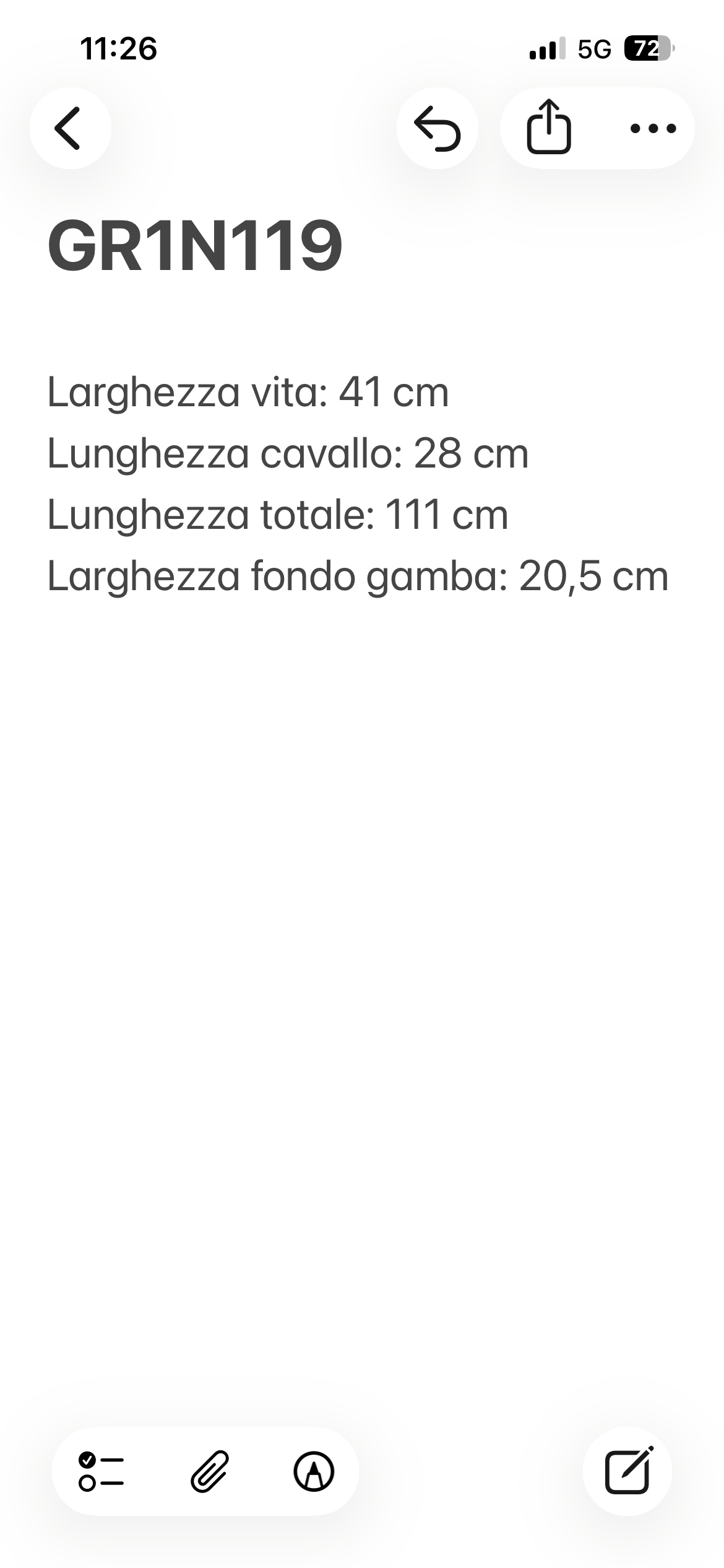 Vergari pantalone — dettaglio fondo gamba — IlBotteghino