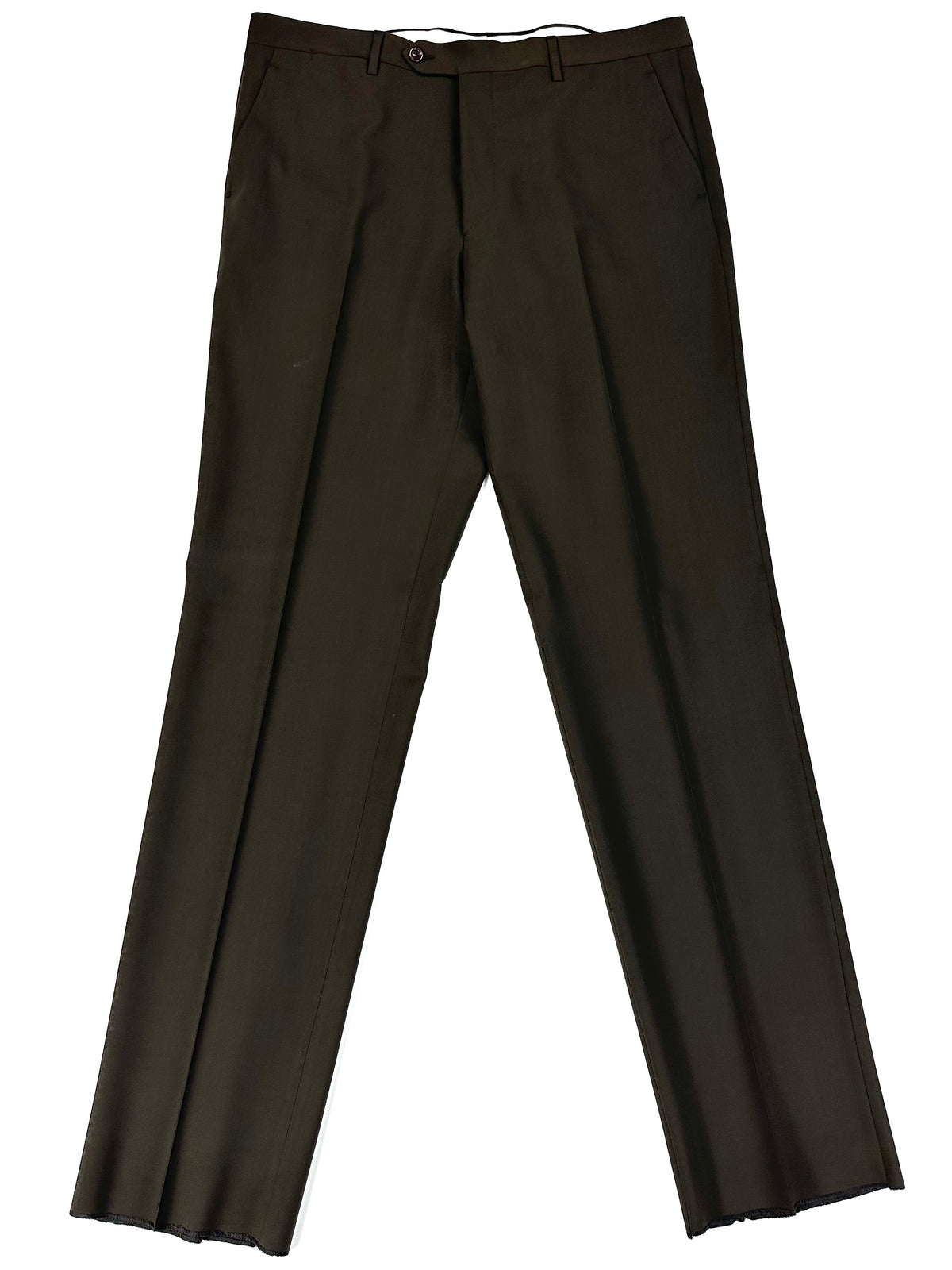 Pantalone Garrett's verde steso per intero, vista frontale