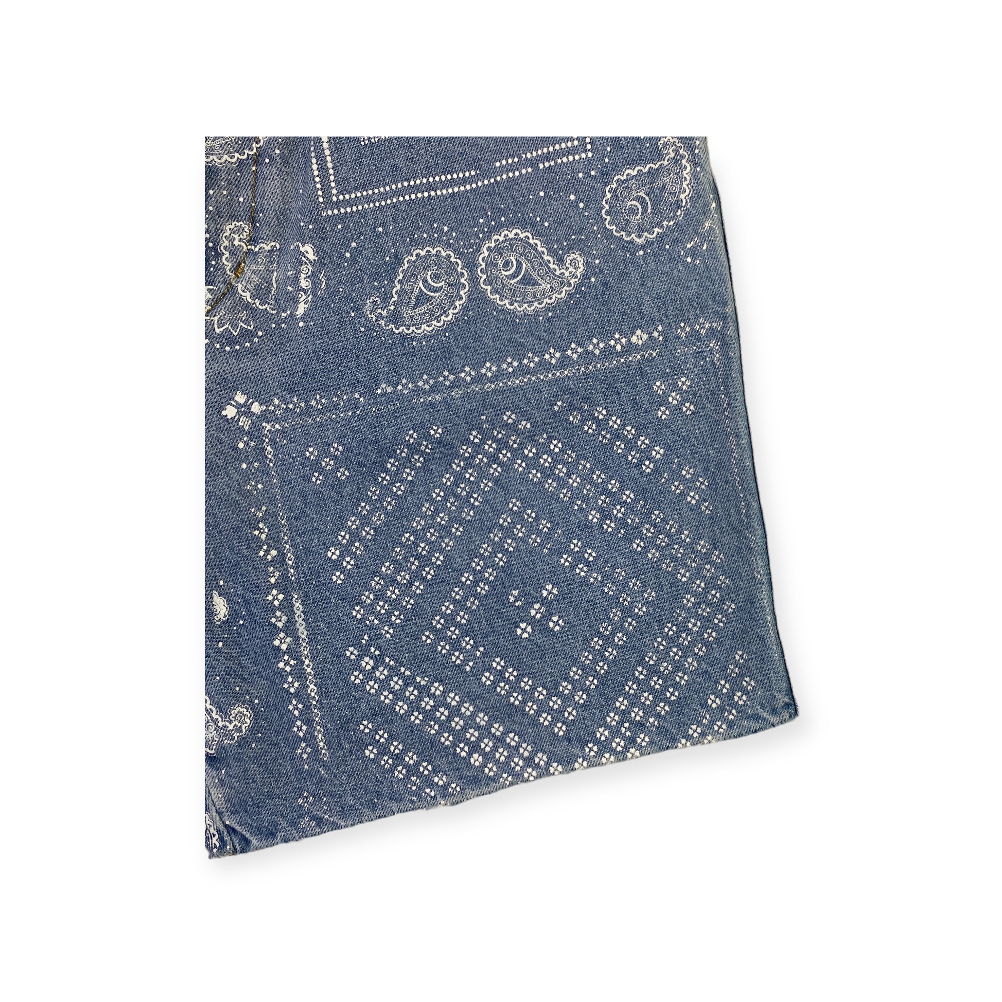 Amish jeans short blu — denim d'archivio — IlBotteghino