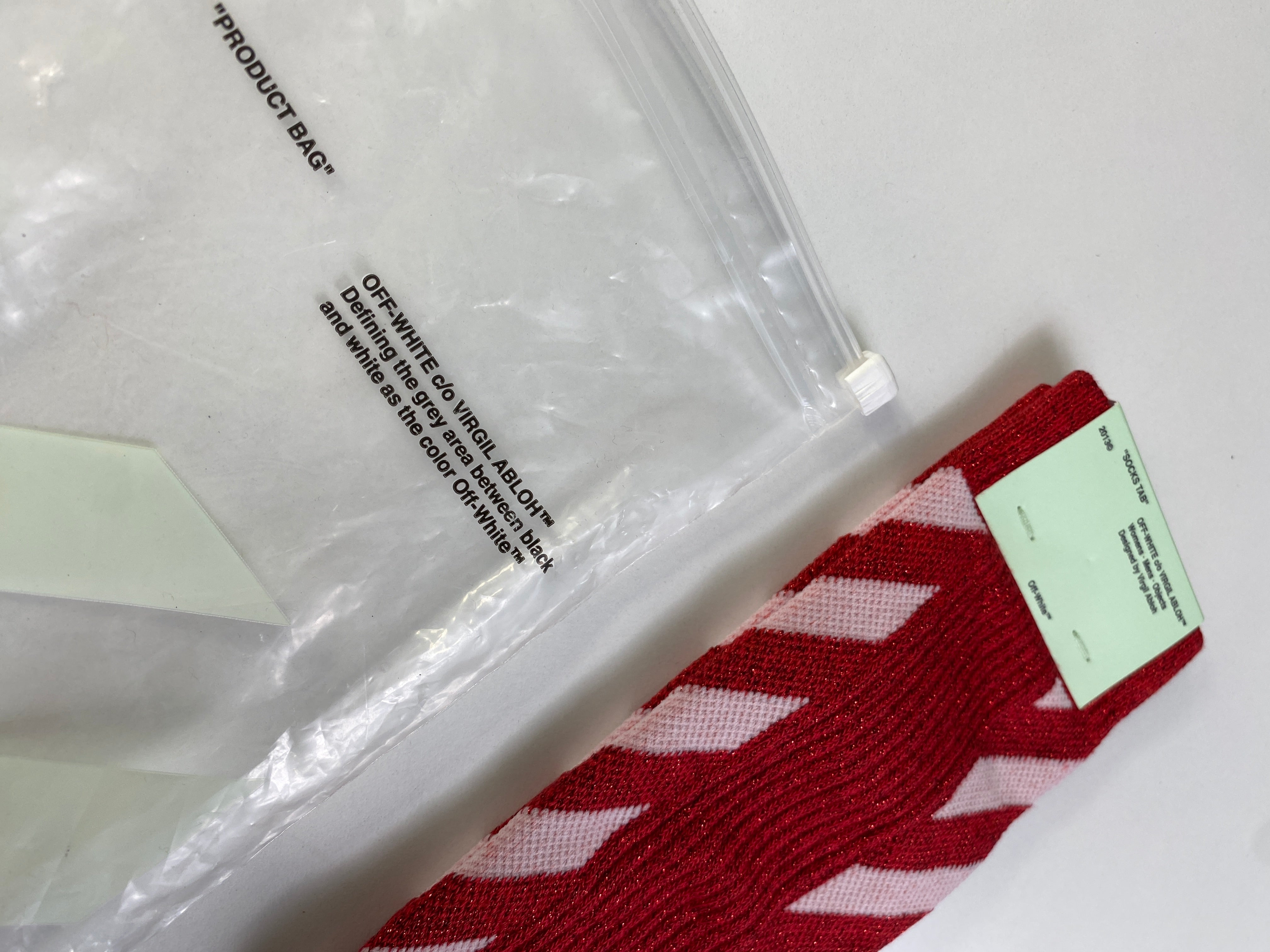 Off-White calzetti rossi — accessorio d'archivio — IlBotteghino