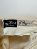 Pantalone Uomo Giorgio Reggiani Panna 100% Lana Vergine Taglia 52 Made in Italy Elegante