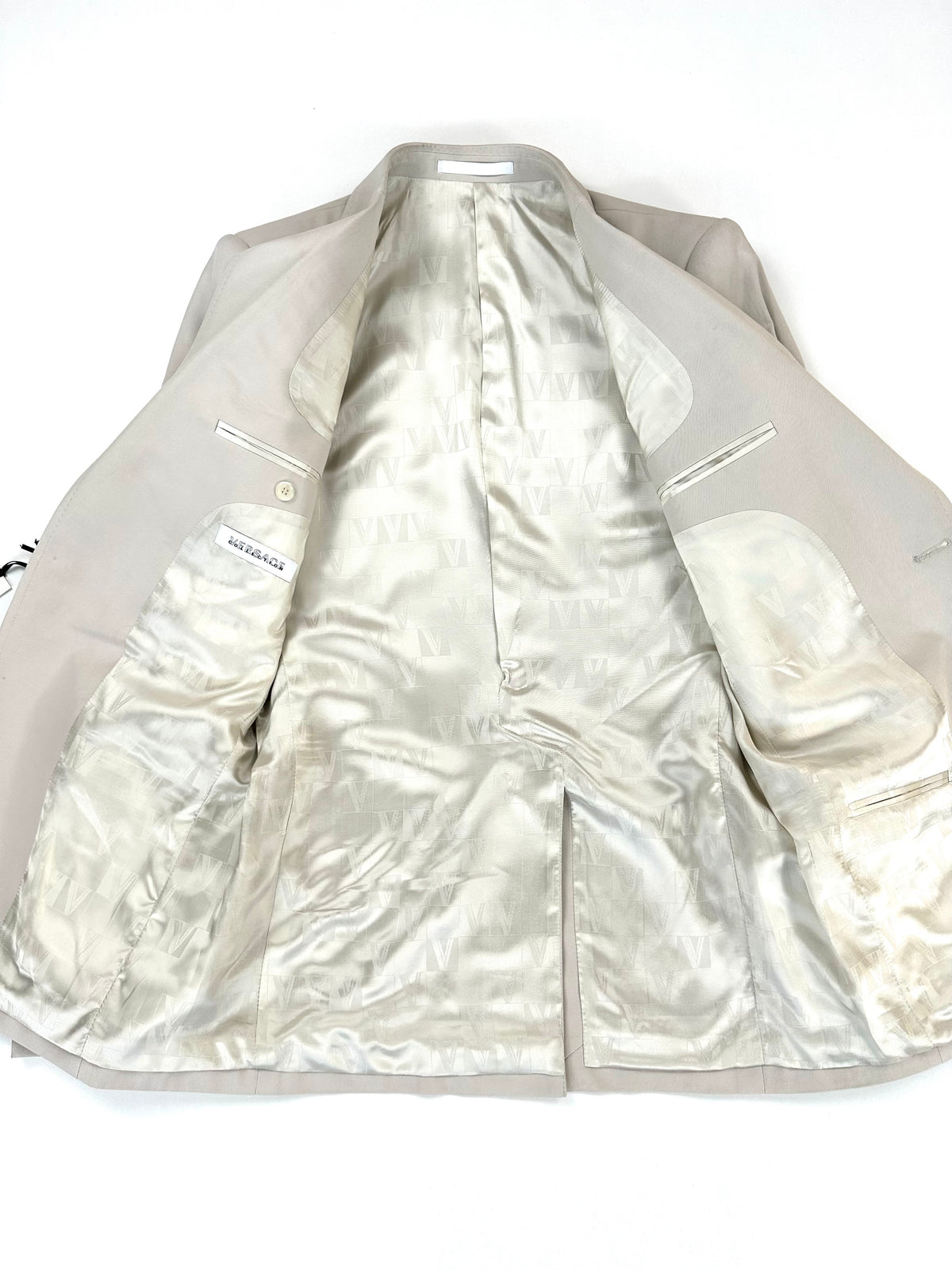 Pantalone Versace Collection panna a gamba dritta