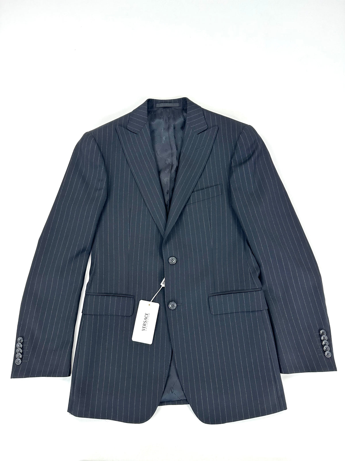 Completo Versace Collection nero gessato taglia 46 - vista posteriore