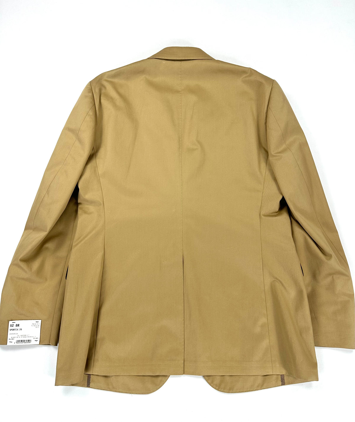 Retro della giacca beige sabbia, intero