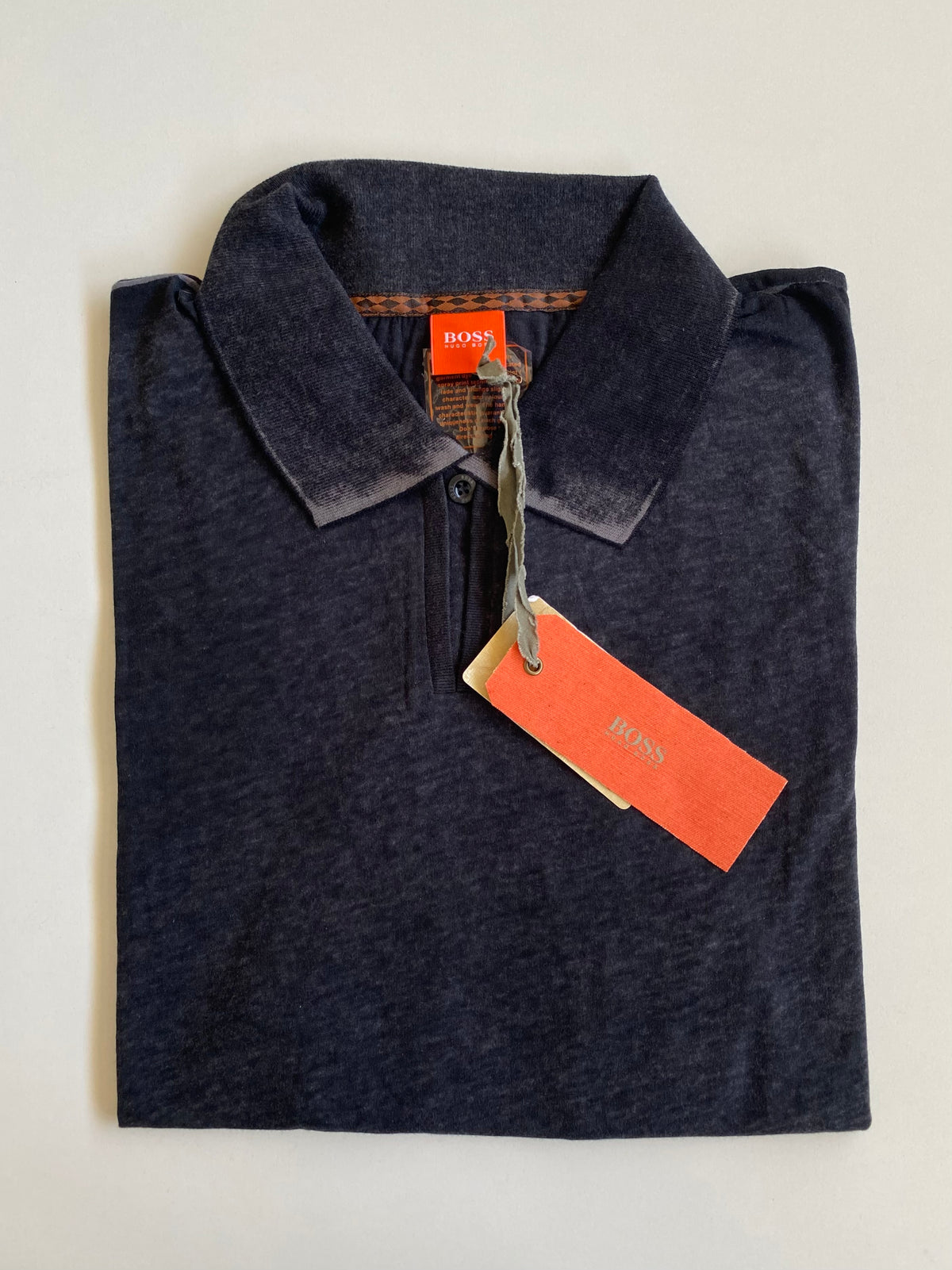Polo Hugo Boss Orange Paxon manica lunga grigio antracite - Tg. XL